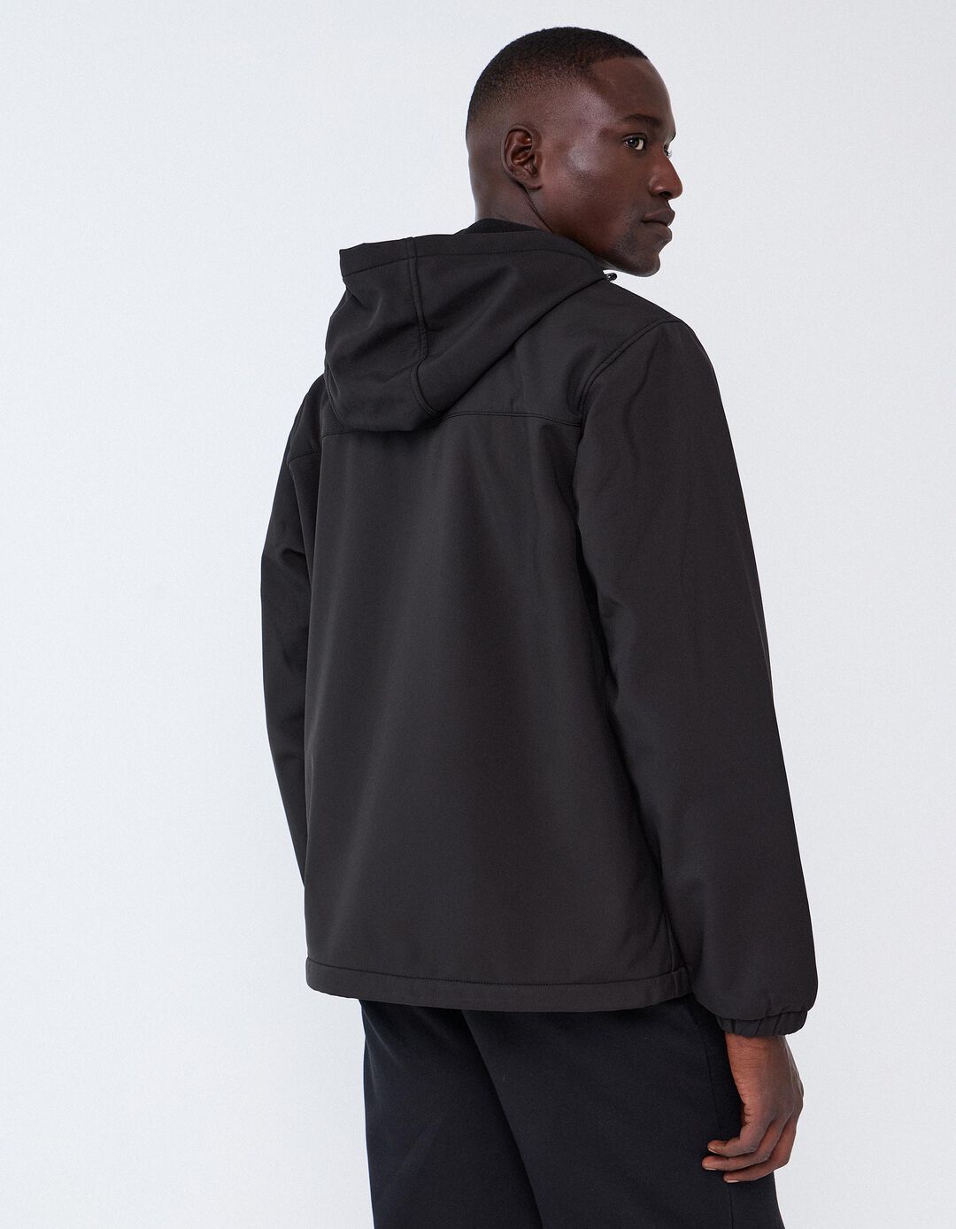 Parka T&eacute;cnica Com Capuz, Homem, Preto