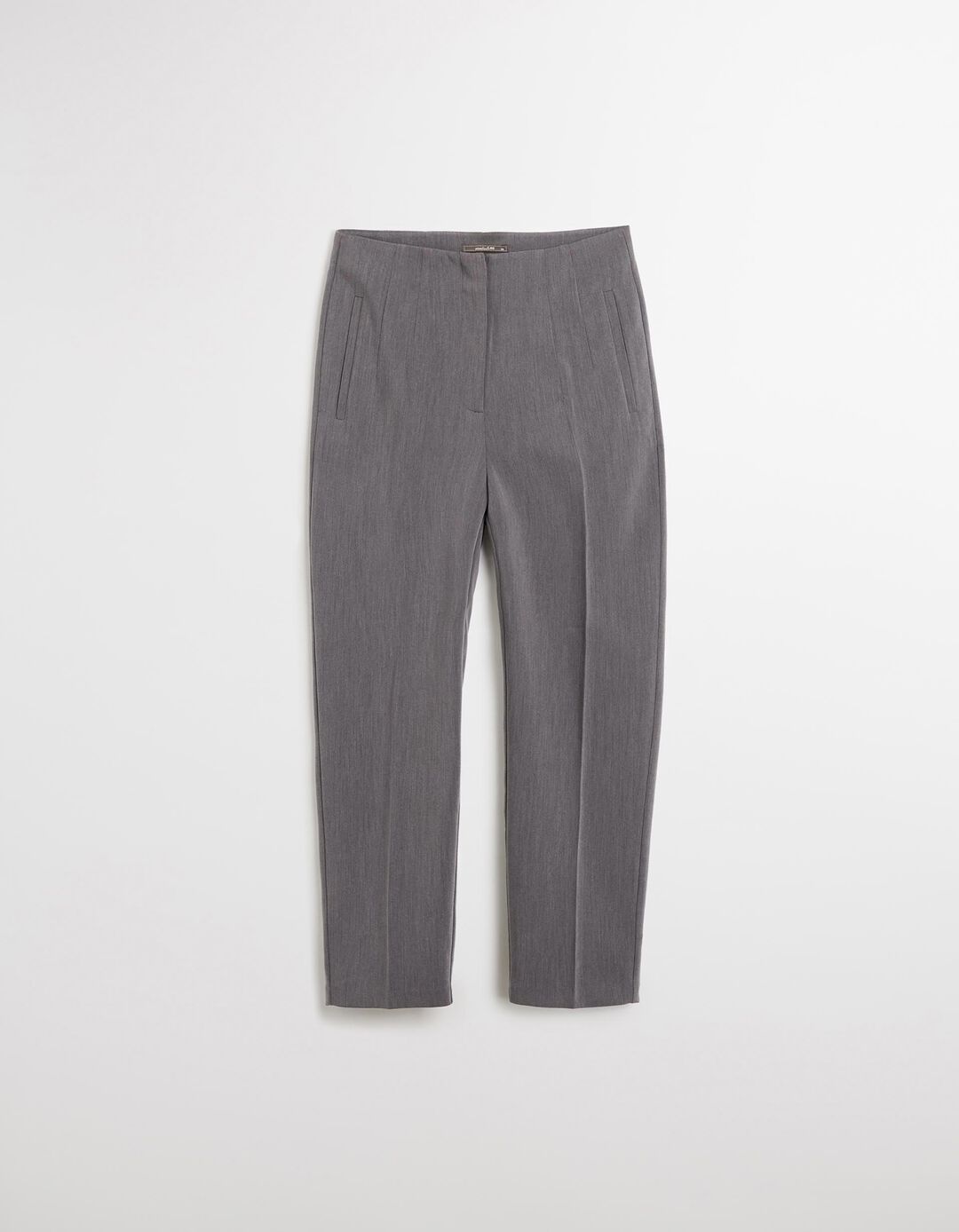 Calças Cintura Subida, Mulher, Cinzento