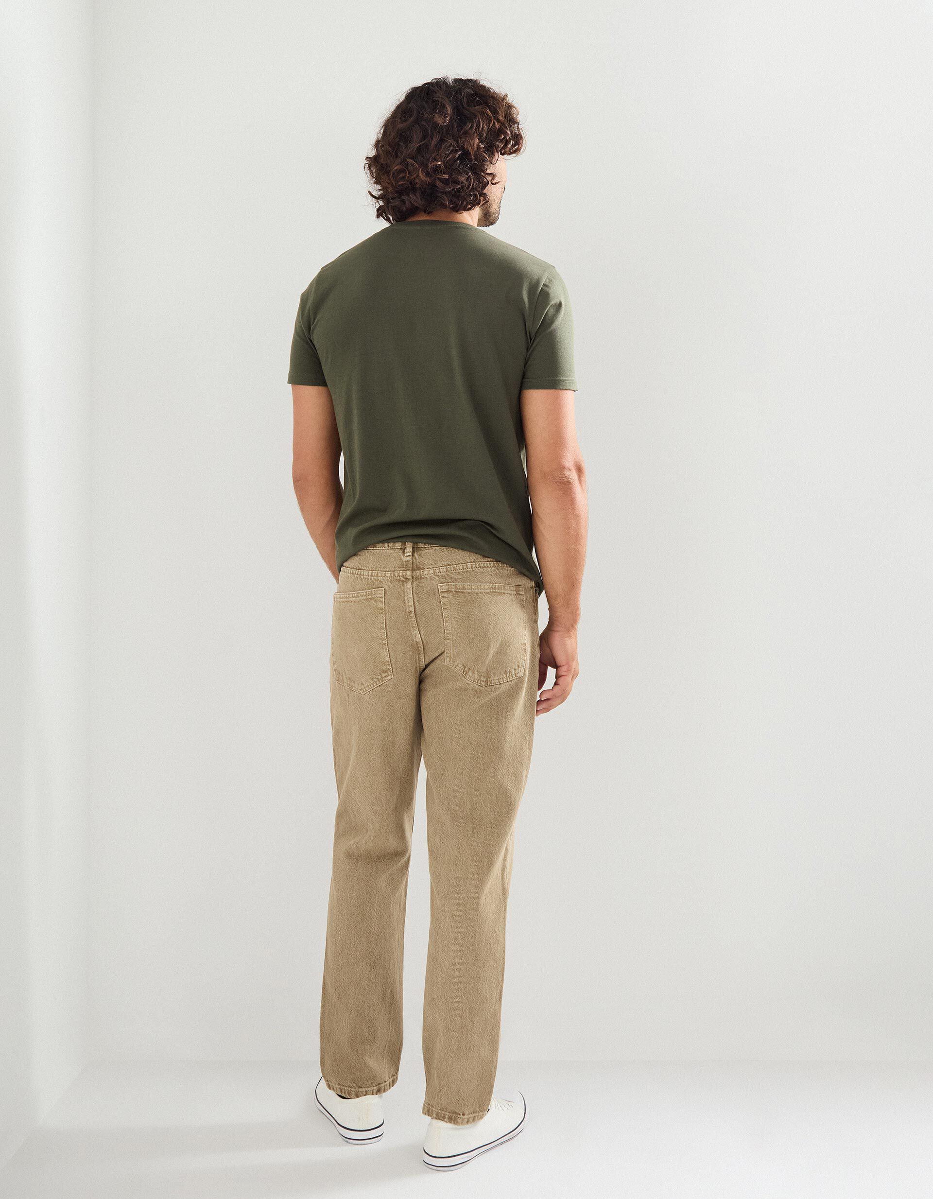 Comprar Online Cal&ccedil;as 'Relaxed Fit', Homem, Bege Escuro