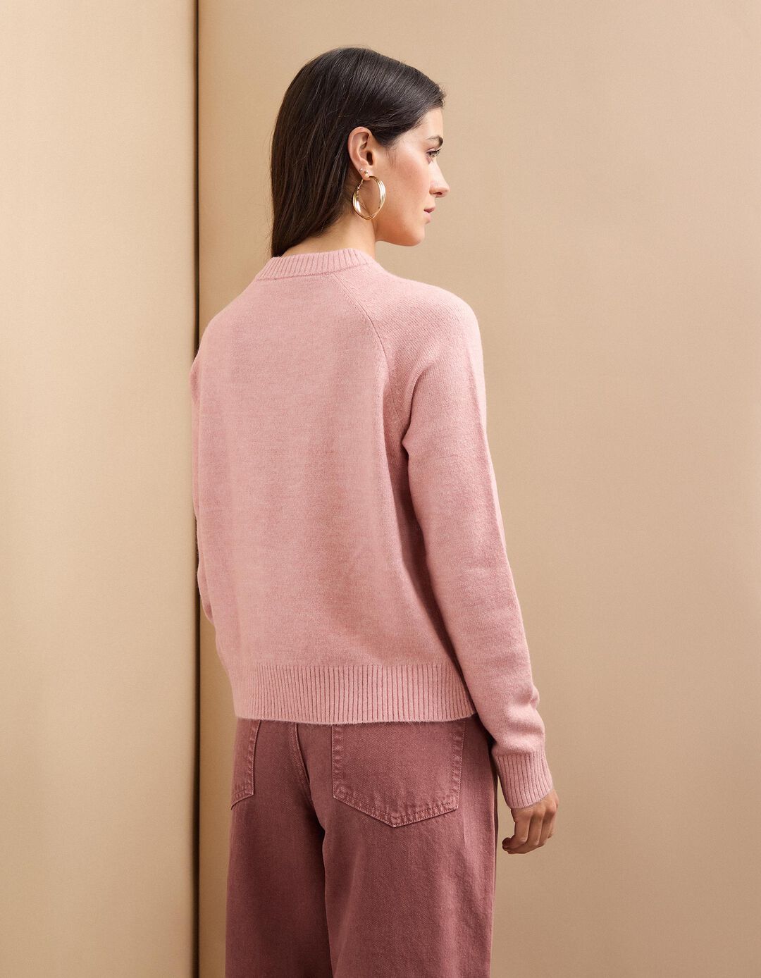 Camisola de Malha, Mulher, Rosa