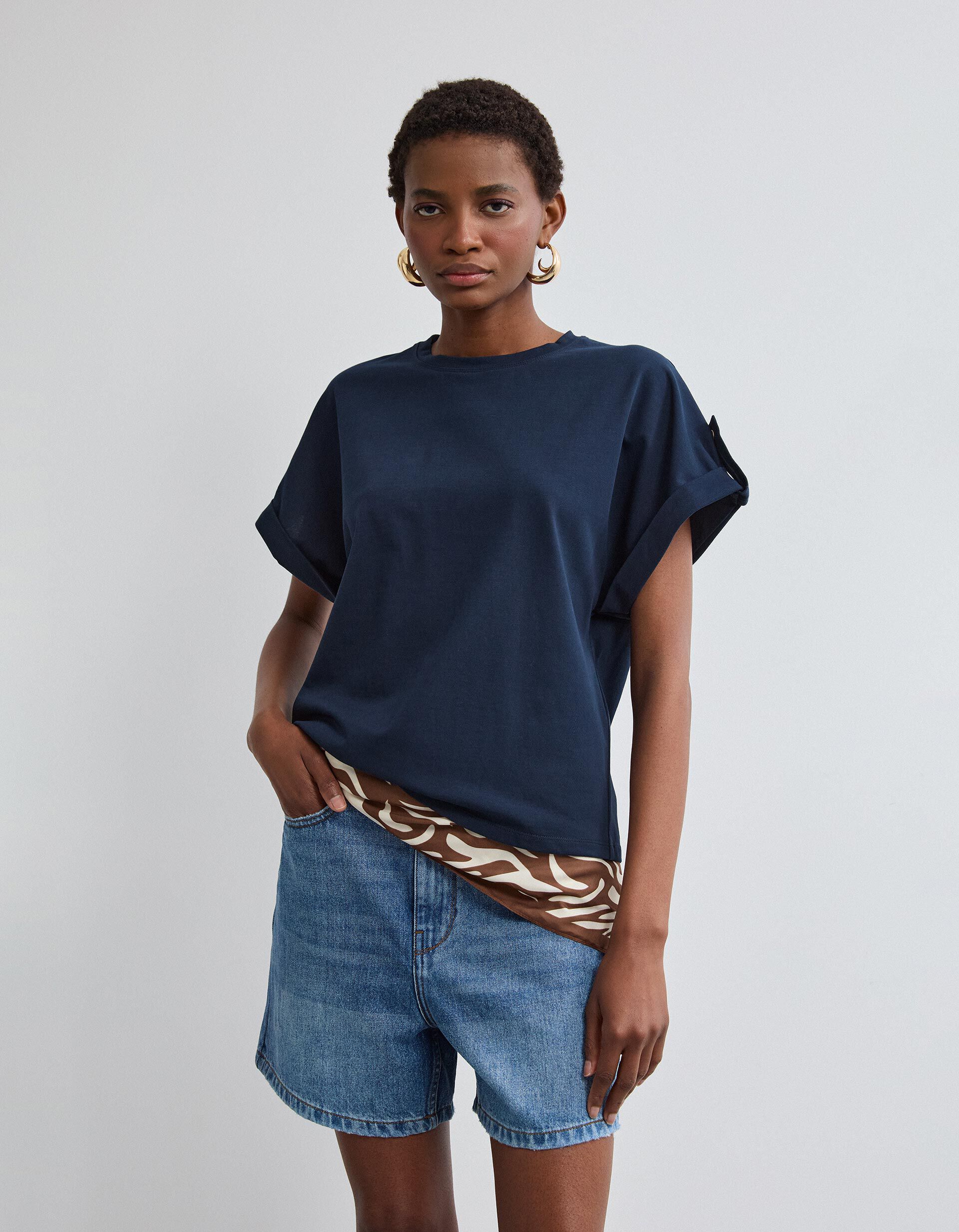 Comprar Online T-shirt, Mulher, Azul Escuro