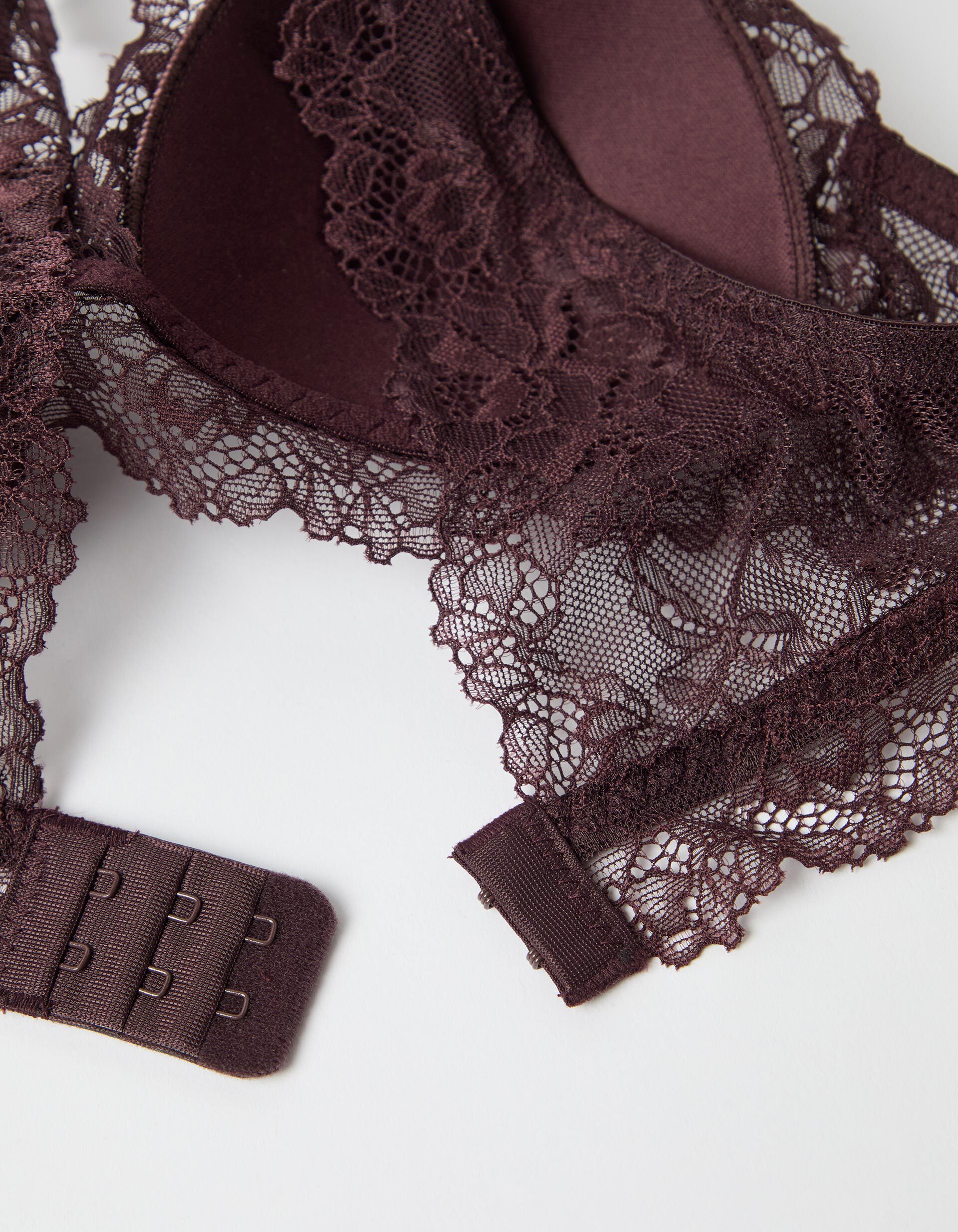 Comprar Online Soutien Bralette com Renda, Mulher, Vermelho Escuro
