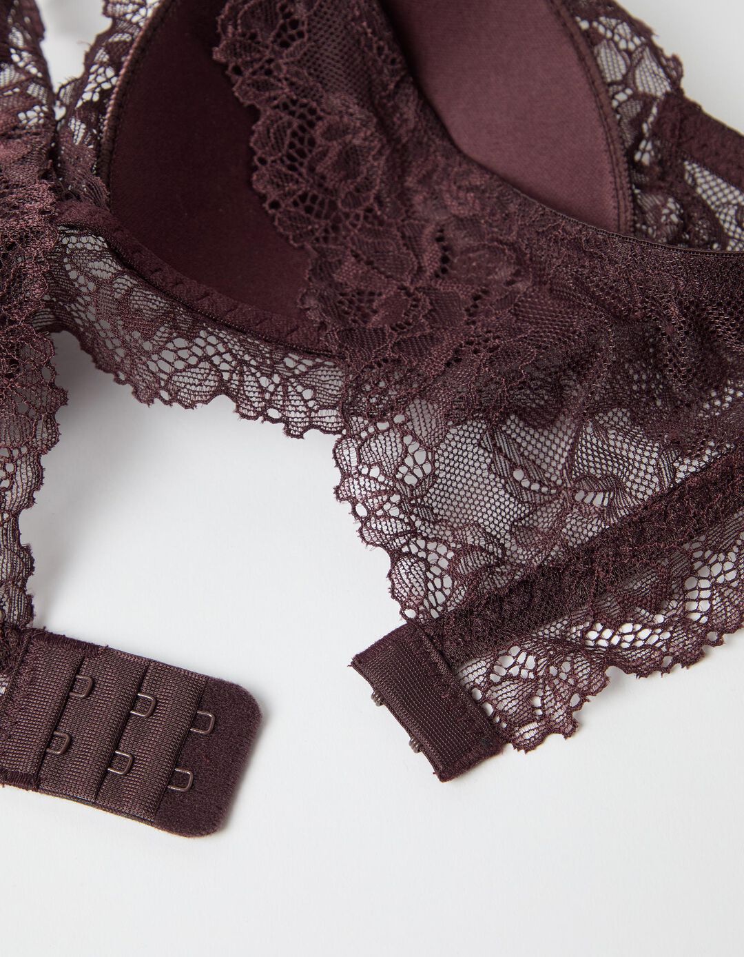 Soutien Bralette com Renda, Mulher, Vermelho Escuro
