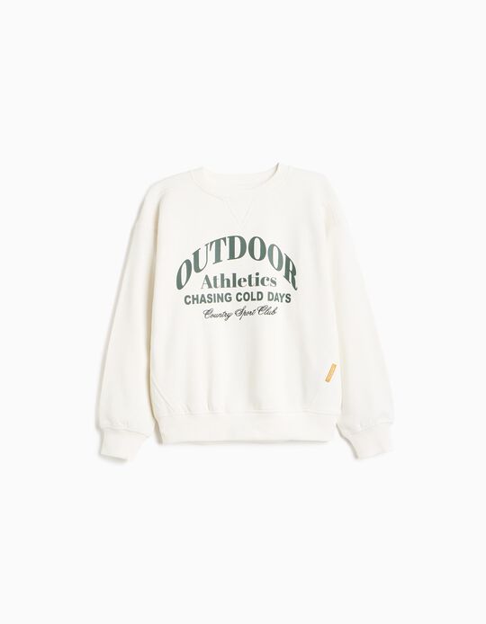 Comprar Online Sweatshirt Estampada, Menino, Branco