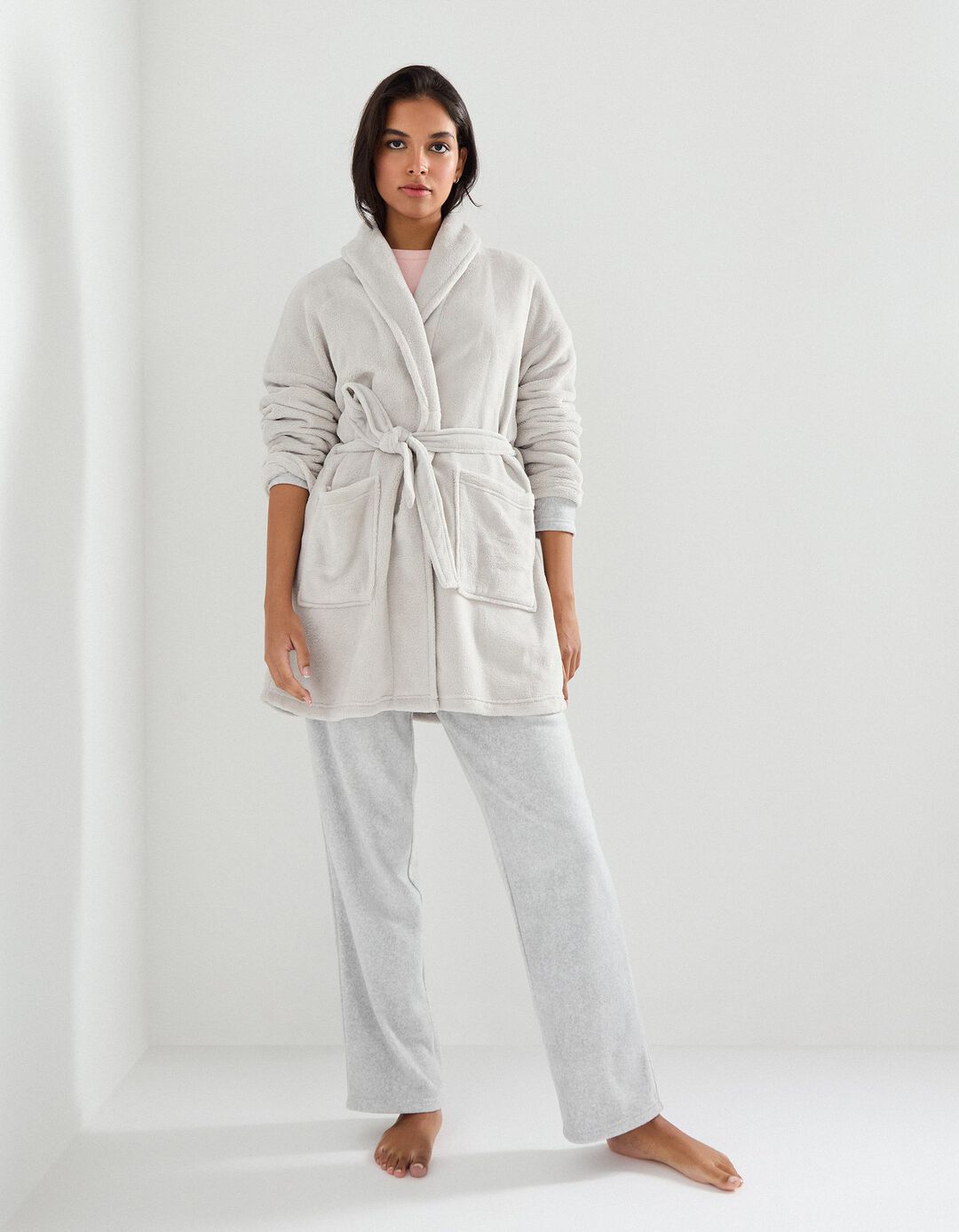 Robe Curto, Mulher, Cinzento Claro