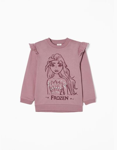 Brushed Cotton Sweatshirt for Girls 'Elsa', Lilac