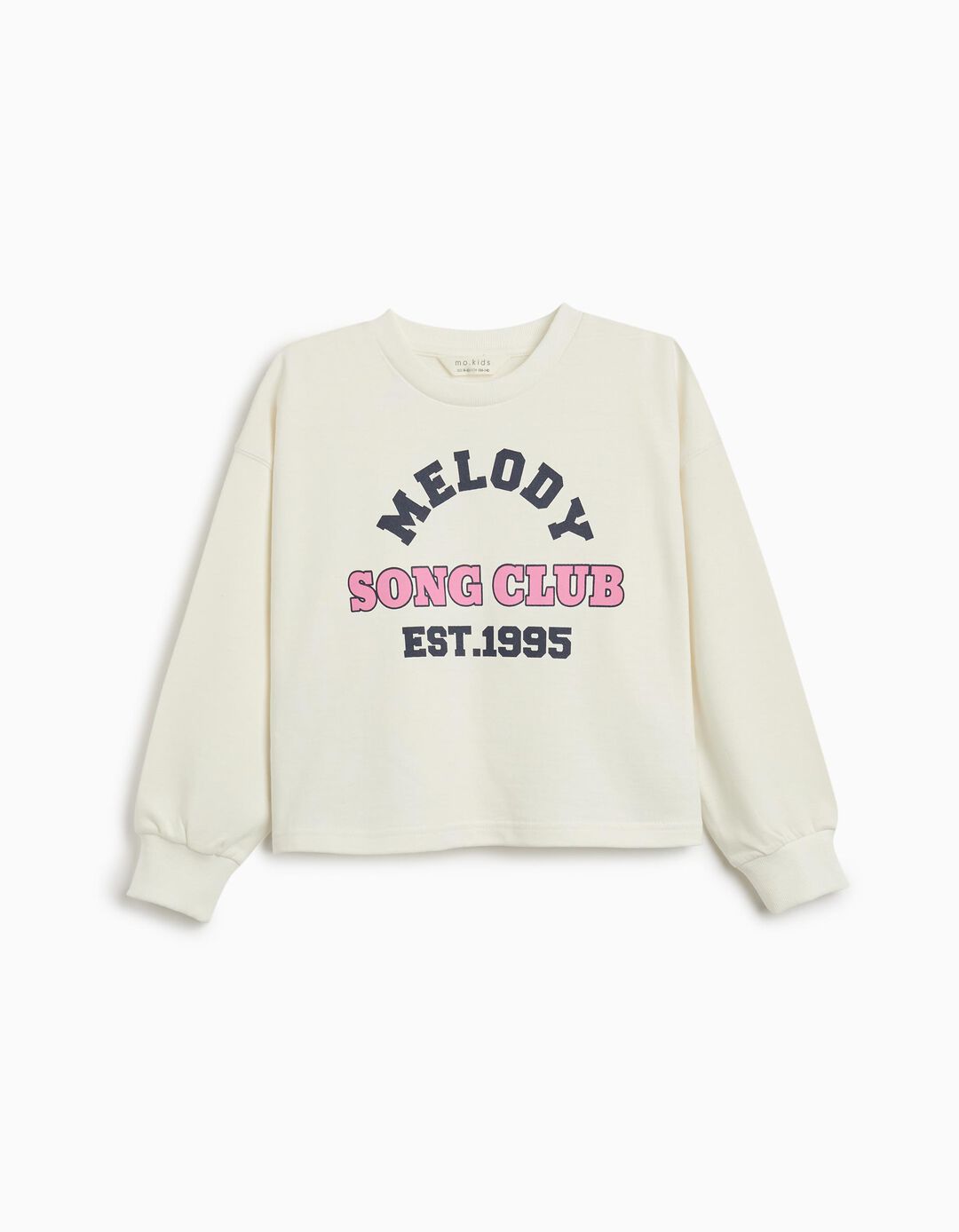 Sweatshirt de Felpa, Menina, Branco