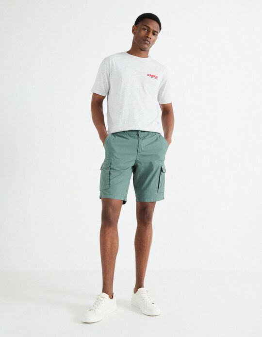 Comprar Online Calções Cargo, Homem, Verde Escuro