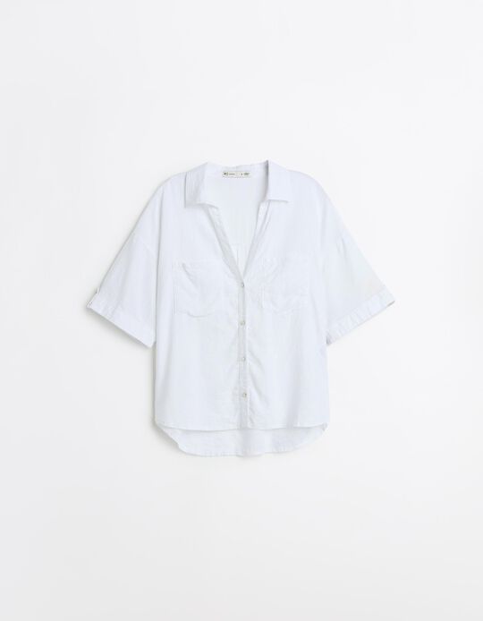 Comprar Online Camisa com Linho, Mulher, Branco