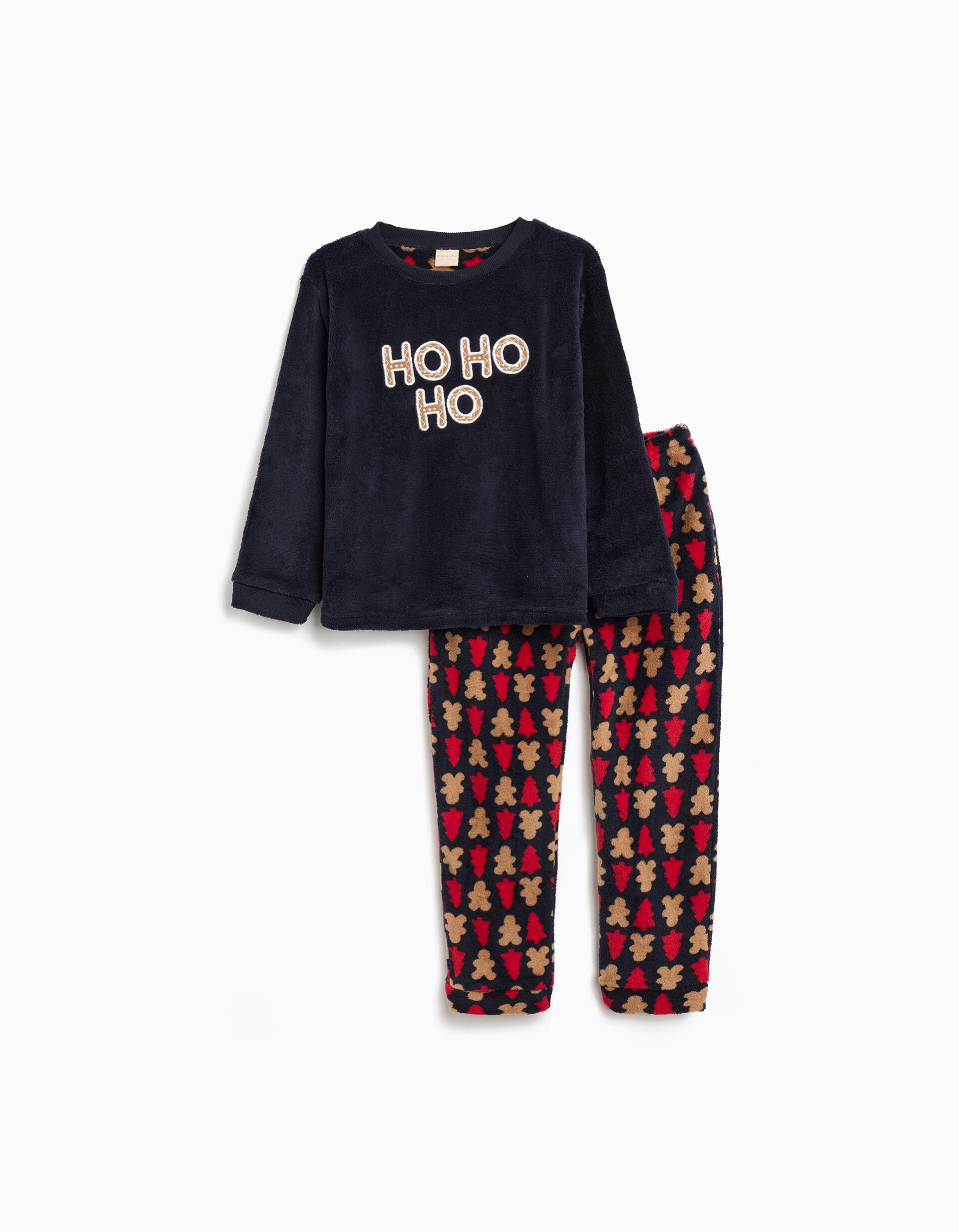 Comprar Online Pijama Polar Aveludado de Natal, Beb&eacute;, Azul Escuro