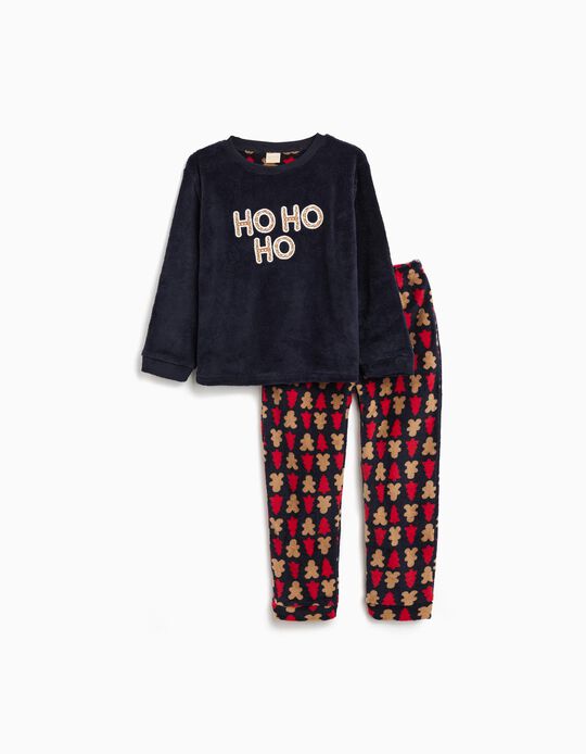 Comprar Online Pijama Polar de Natal, Menina, Azul Escuro