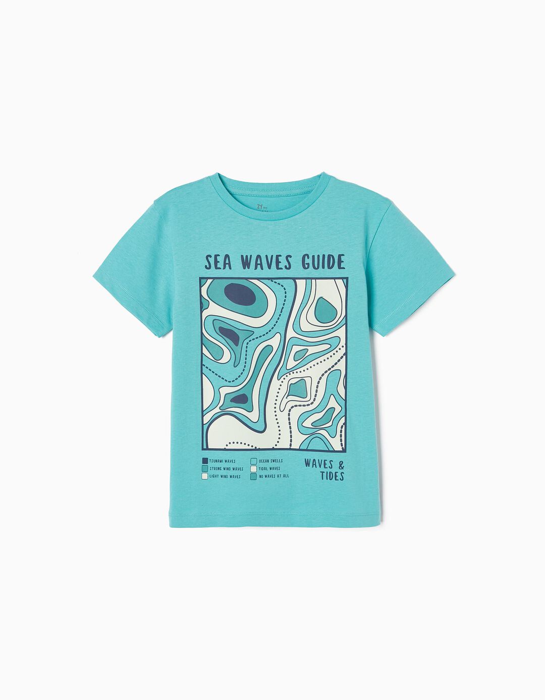 Cotton T-shirt for Boys 'Waves', Blue