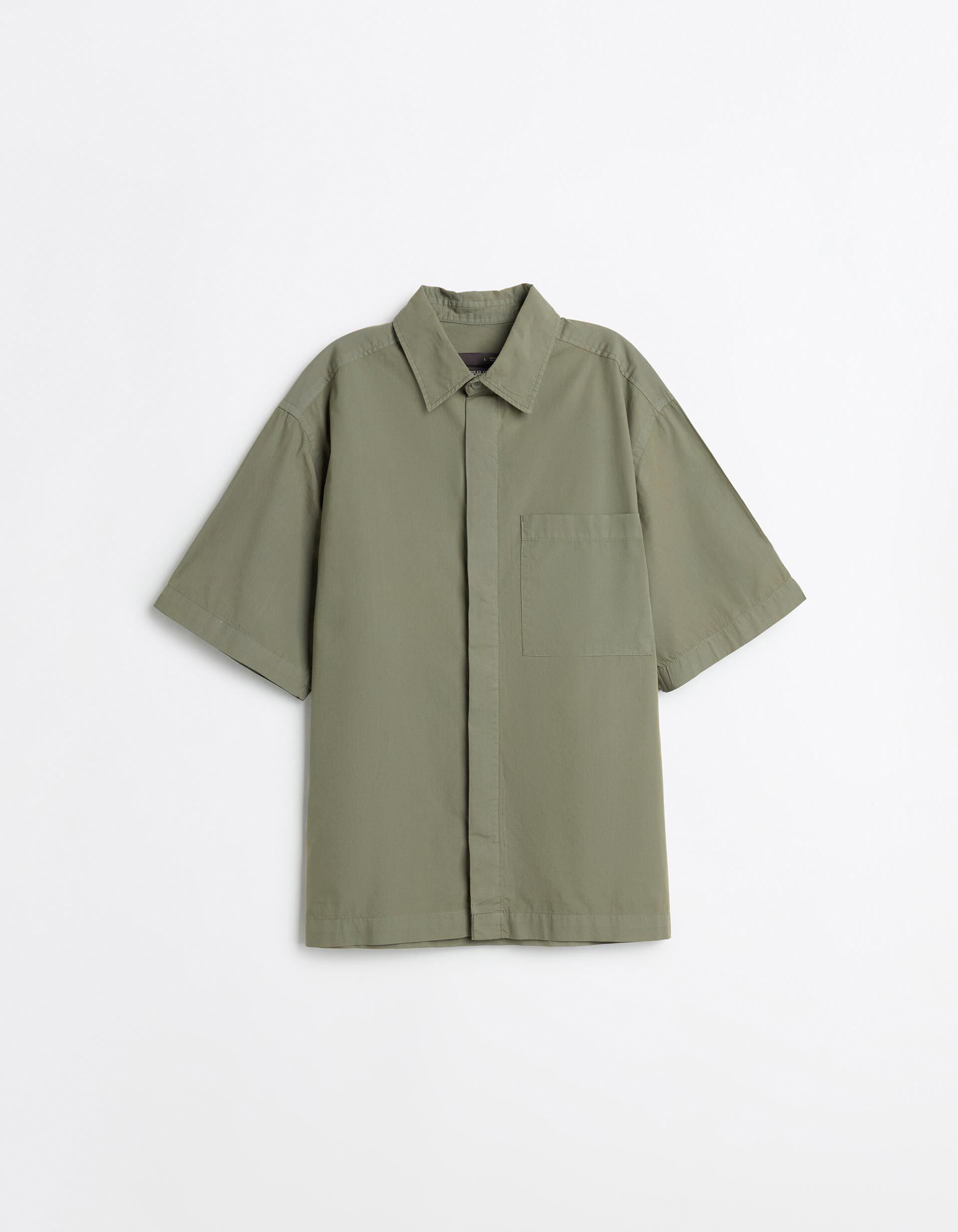 Comprar Online Camisa Popline, Homem, Verde Escuro