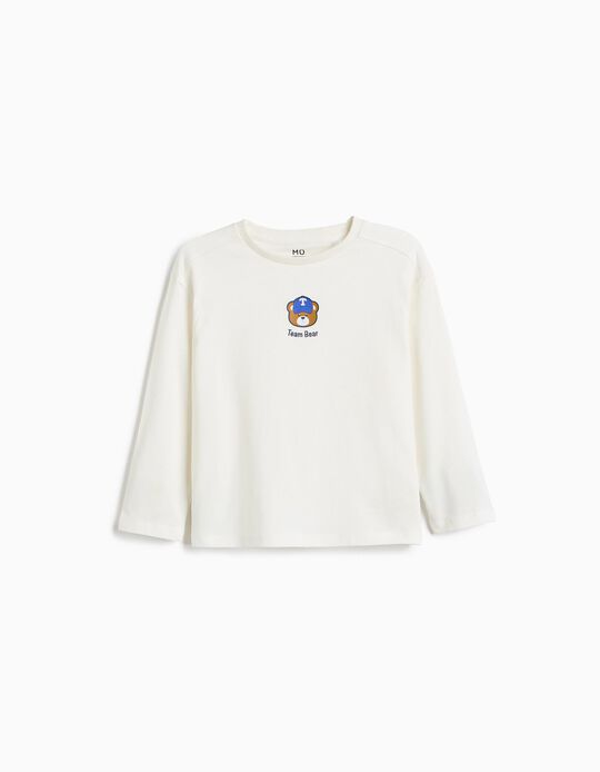 Comprar Online T-shirt Manga Comprida, Menino, Branco