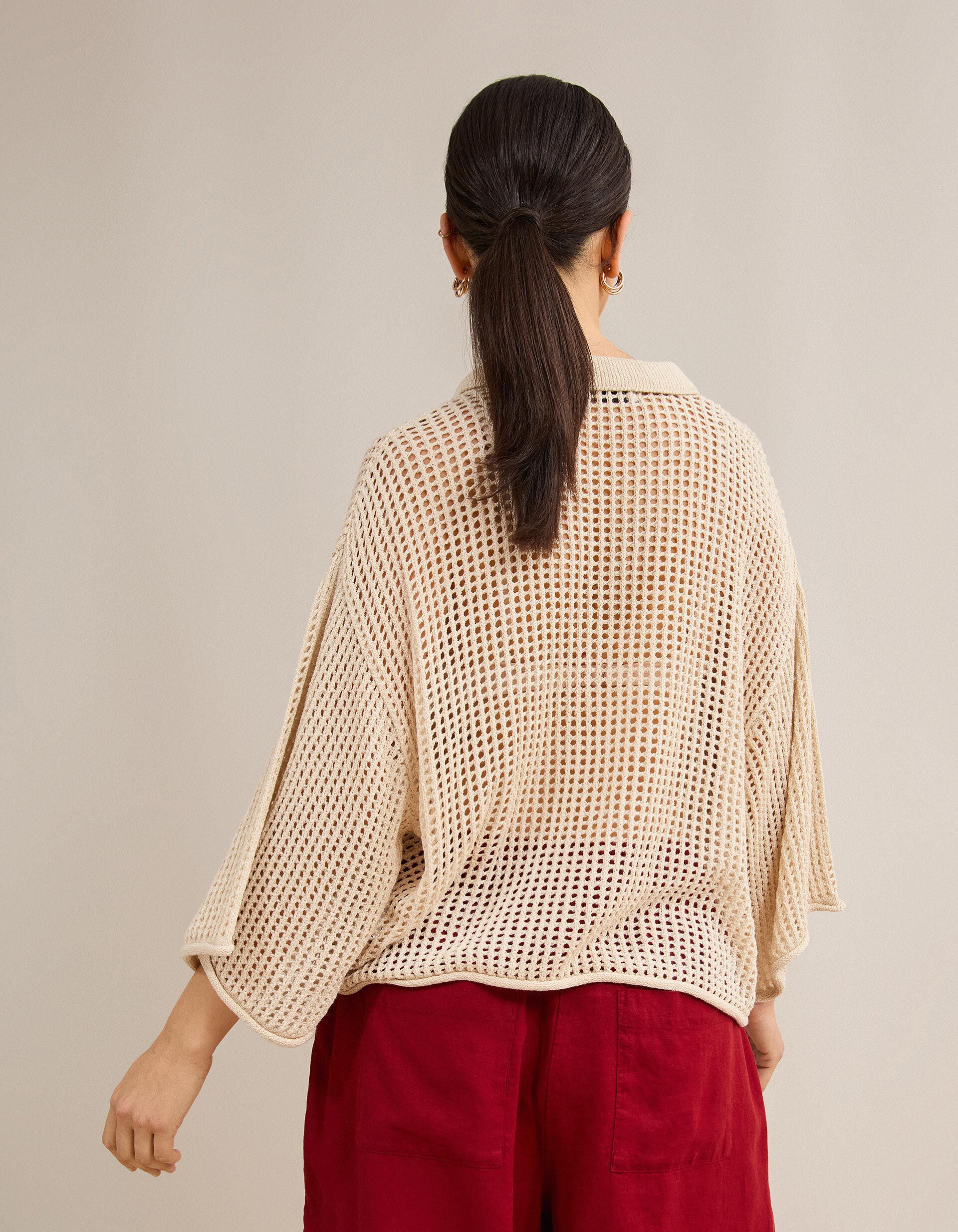 Comprar Online Camisa Tricotada, Mulher, Bege Claro