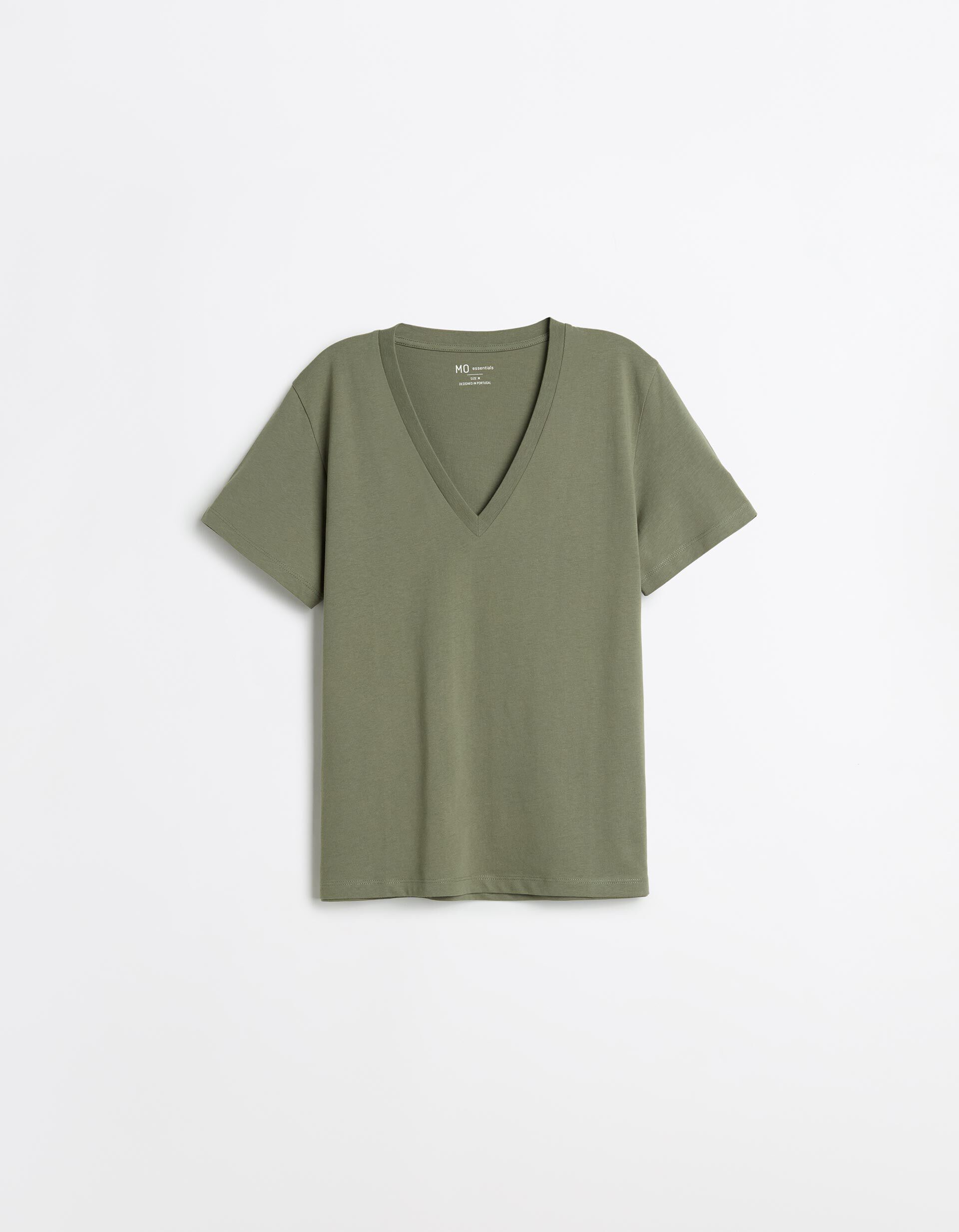 Comprar Online T-shirt Decote em V, Mulher, Verde 