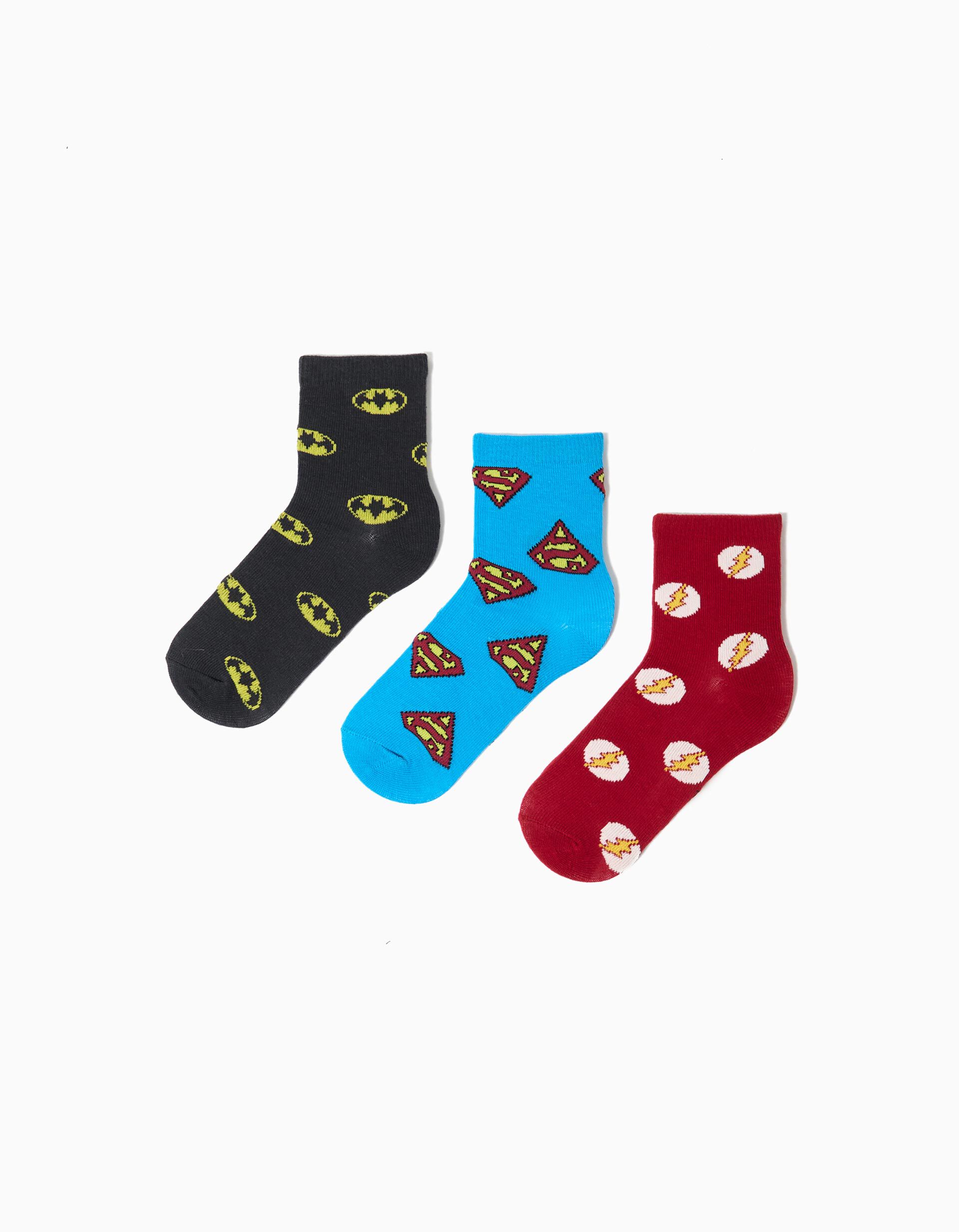 Comprar Online Pack 3 Pares de Meias 'Liga da Justi&ccedil;a', Menino, Multicor