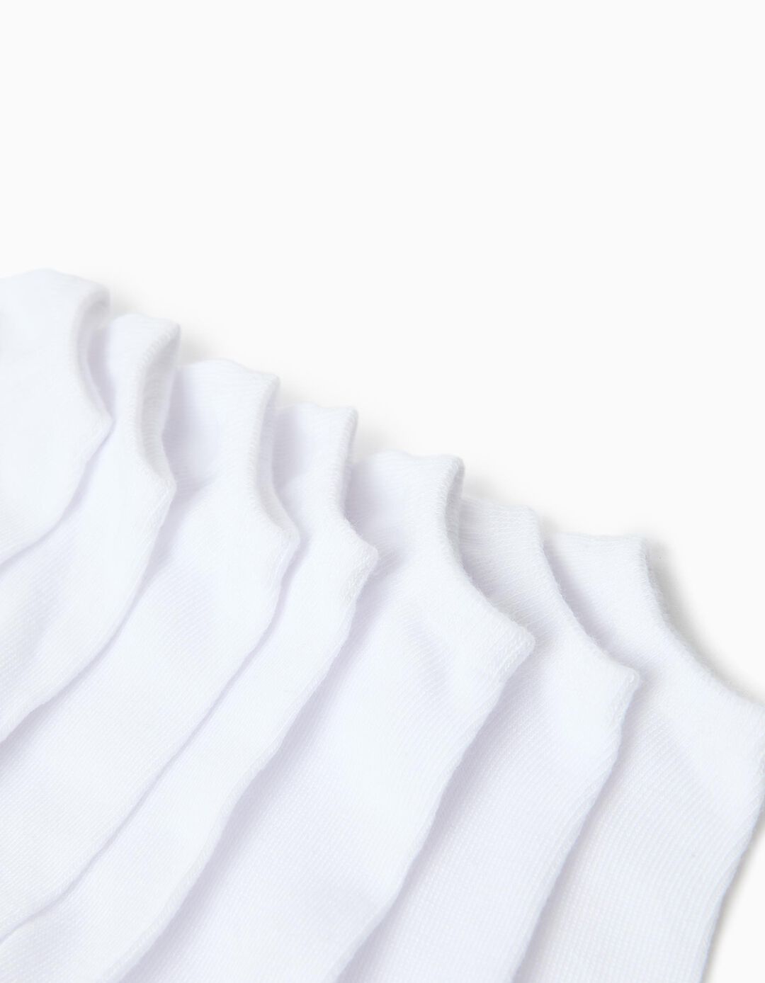 Pack 7 Pares de Meias Tornozelo, Crian&ccedil;a, Branco