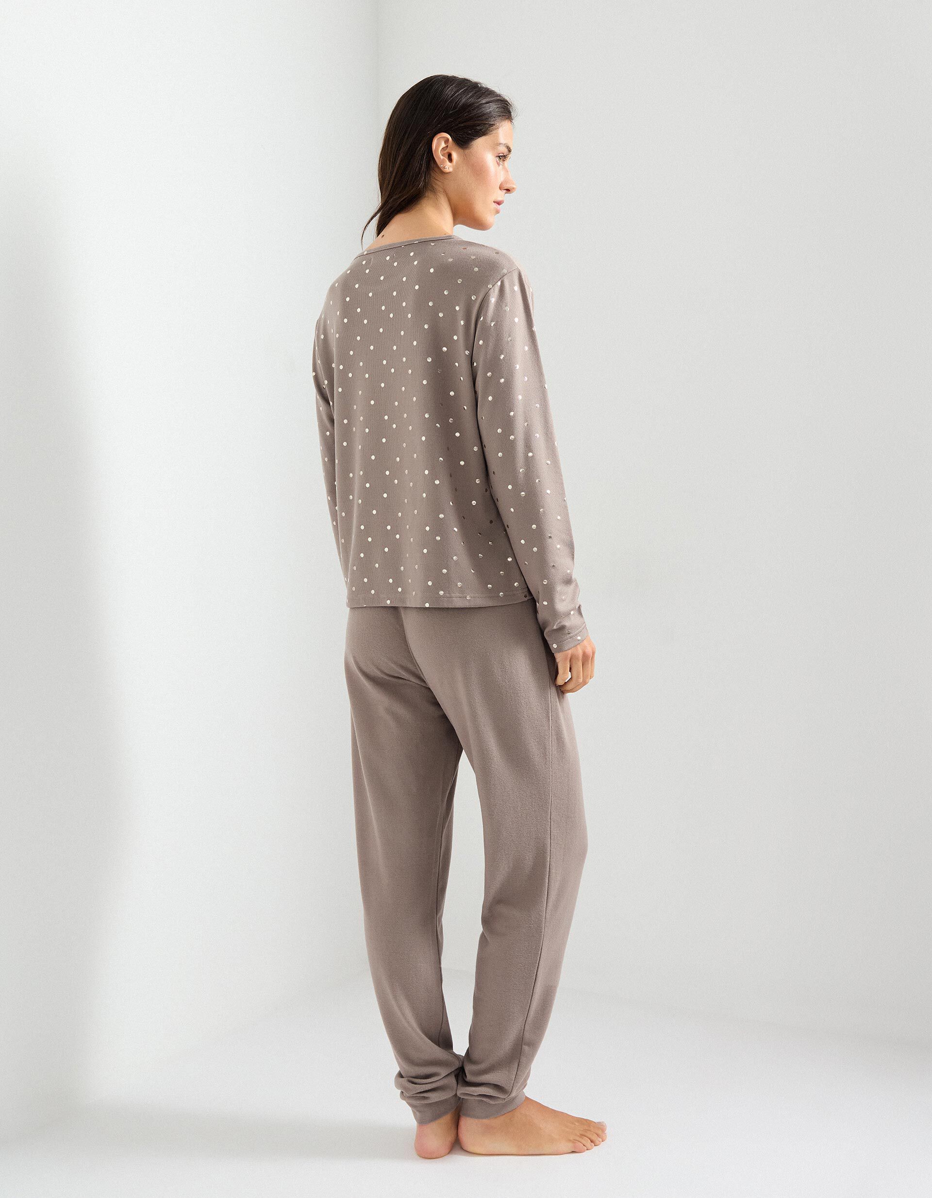 Comprar Online Pijama com Estampado Metalizado, Mulher, Cinzento 