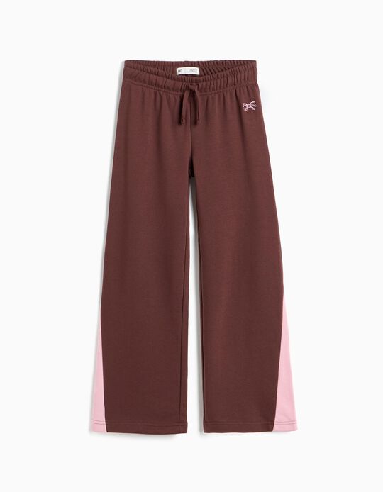 Comprar Online Cal&ccedil;as De Felpa Wide Leg, Menina, Castanho