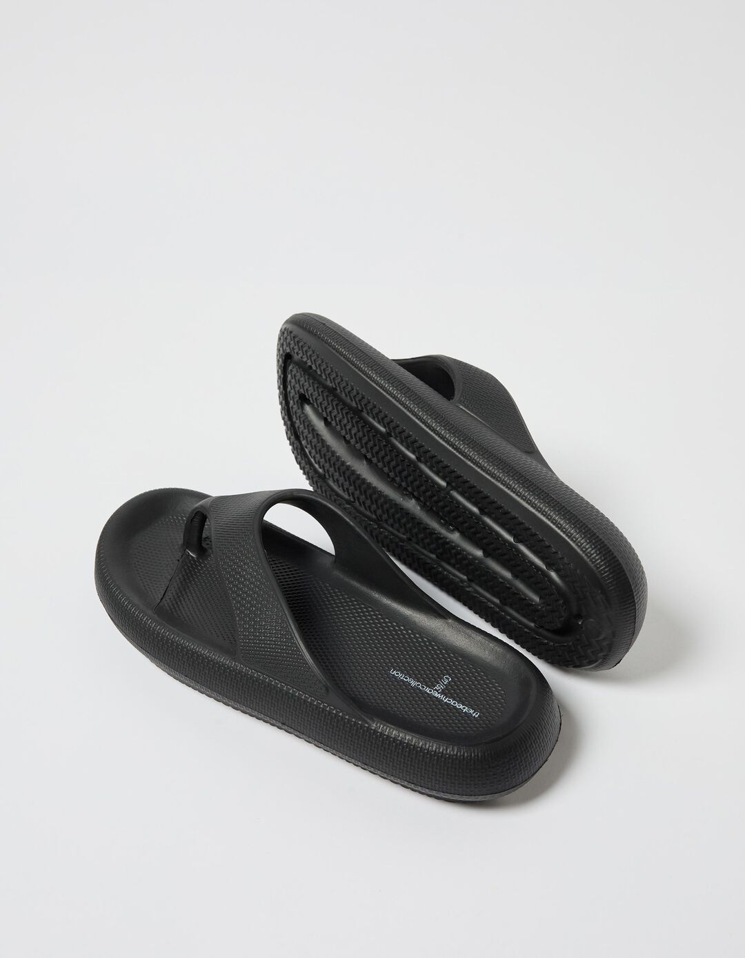 Chinelos 'Chunky', Mulher, Preto