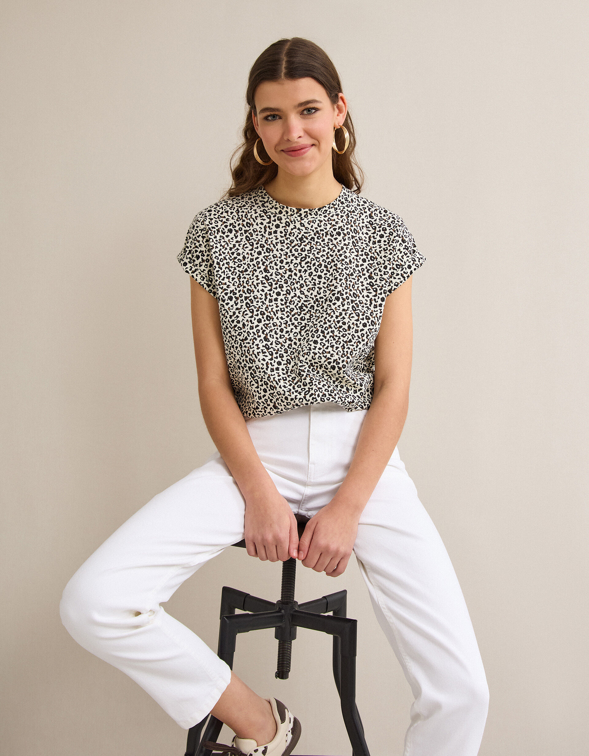 Comprar Online T-shirt Animal Print, Mulher, Preto