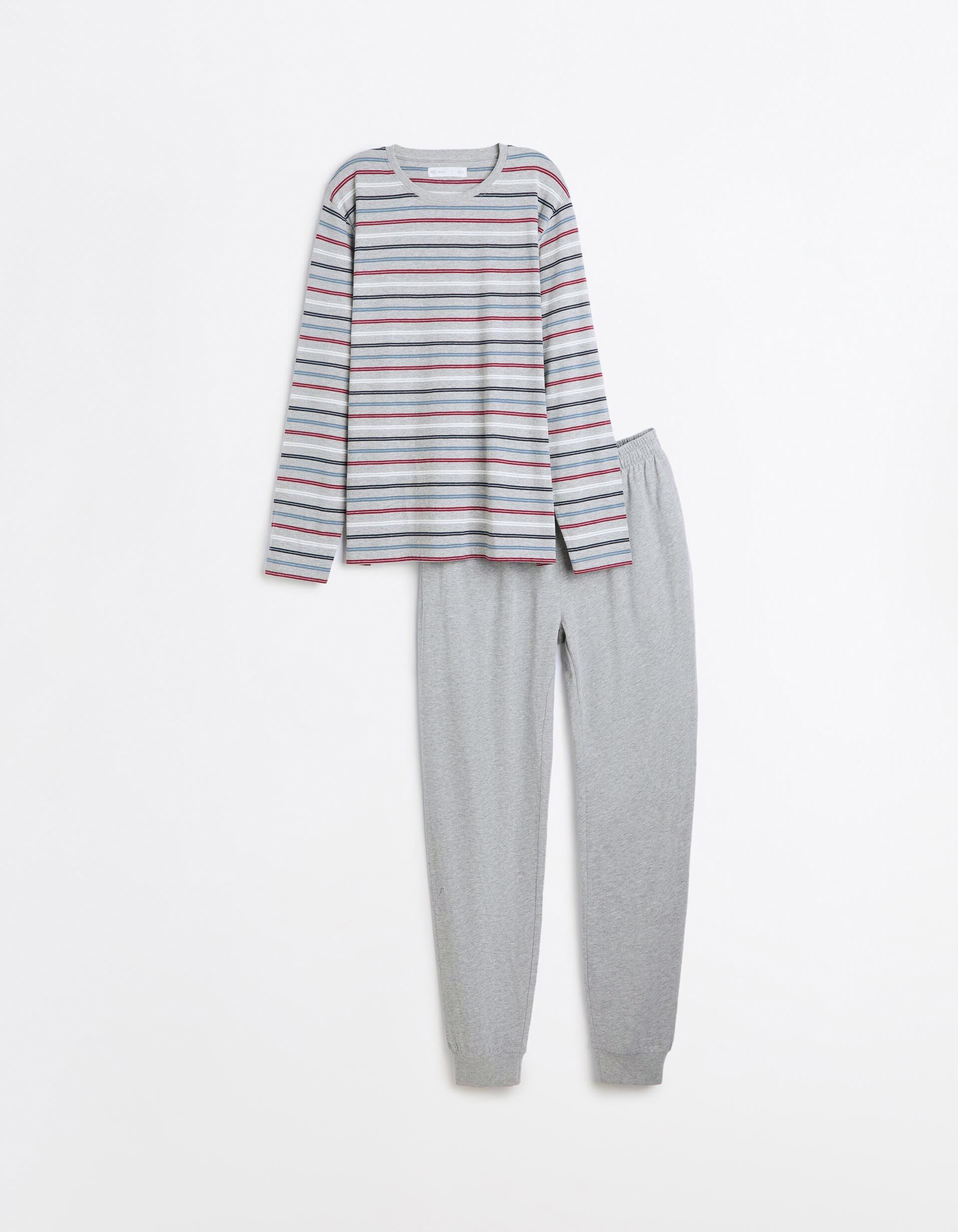 Comprar Online Pijama &Agrave;s Riscas, Homem, Cinzento