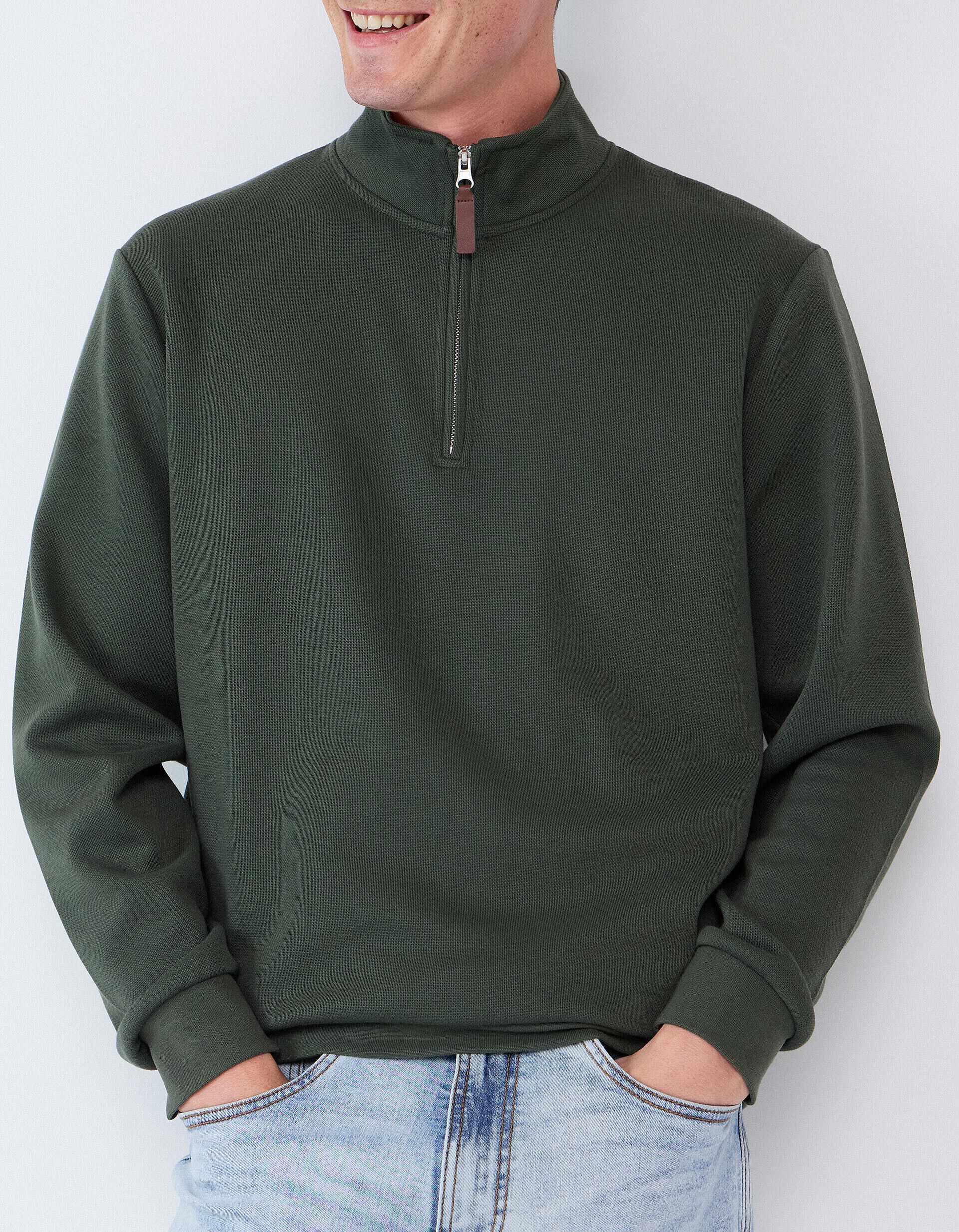 Comprar Online Camisola Com Gola, Homem, Verde Escuro