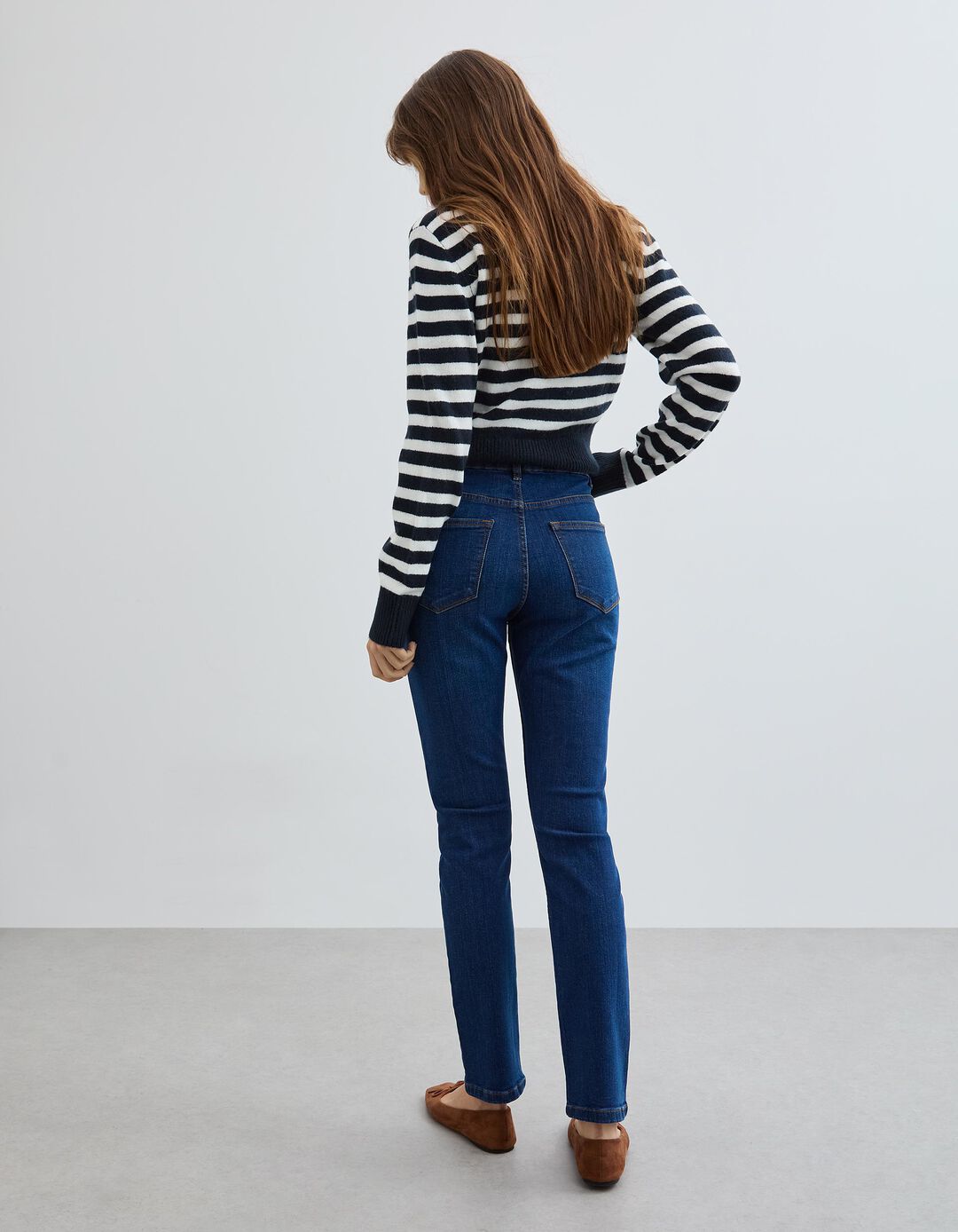 Jeans Slim Fit, Mulher, Azul