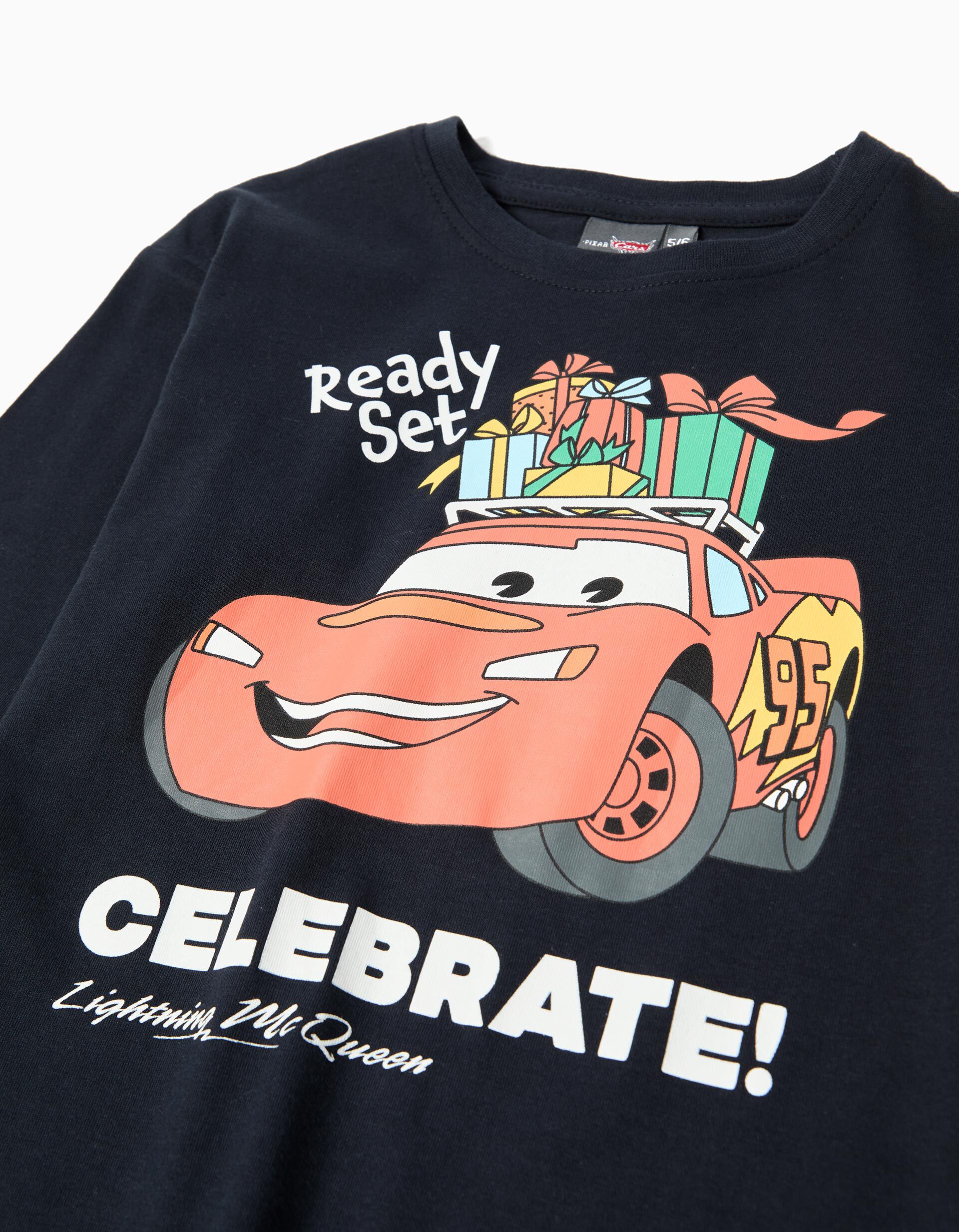 Comprar Online T-shirt de Manga Comprida 'Cars' &copy;Disney, Menino, Azul Escuro