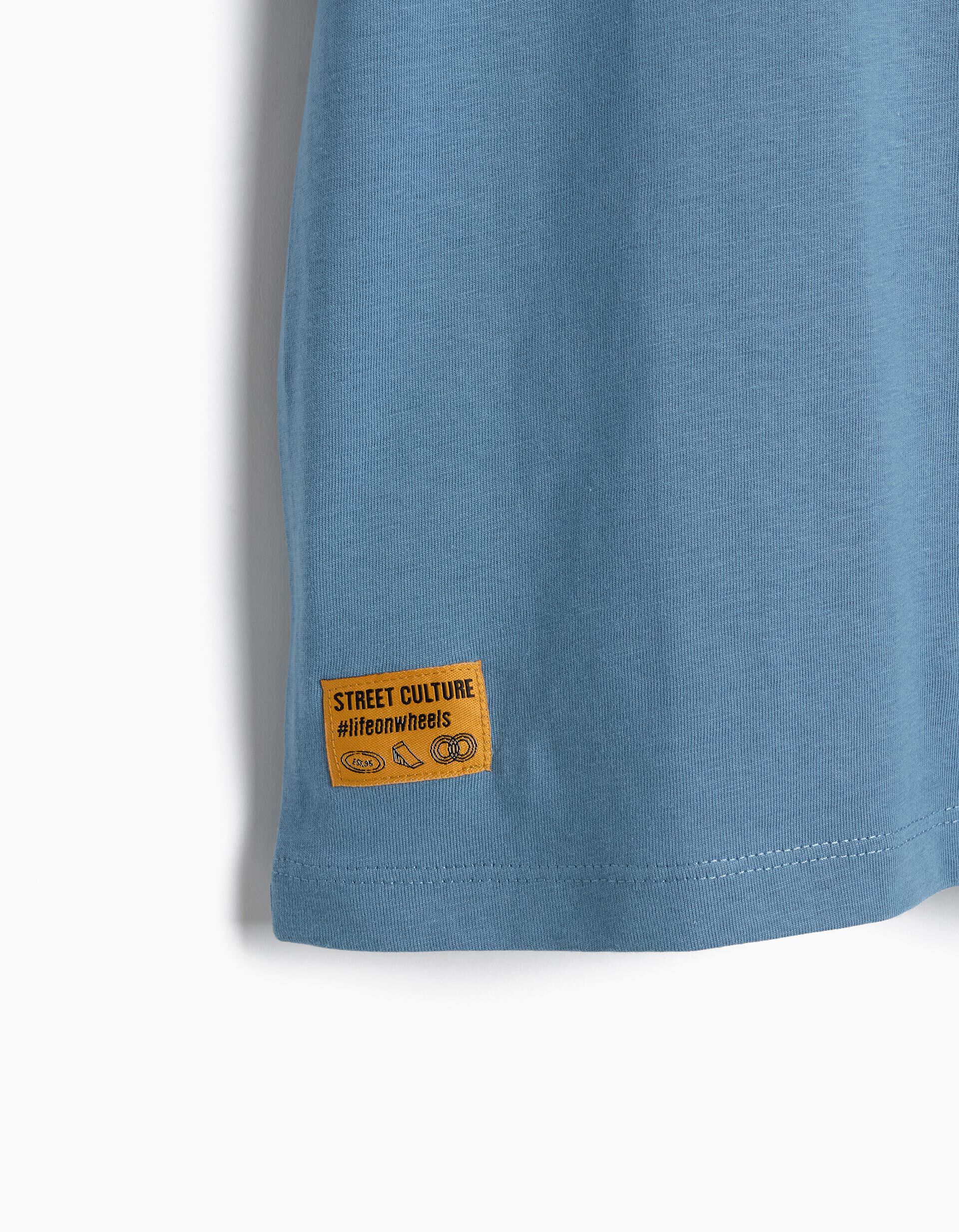 Comprar Online T-shirt Estampada 'Loose Fit', Menino, Azul Escuro