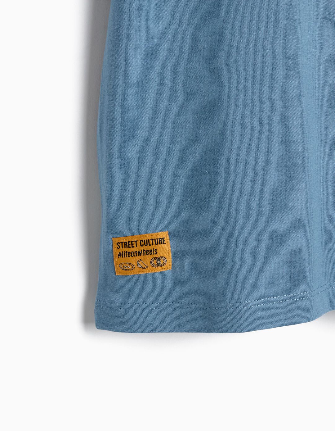 T-shirt Estampada 'Loose Fit', Menino, Azul Escuro
