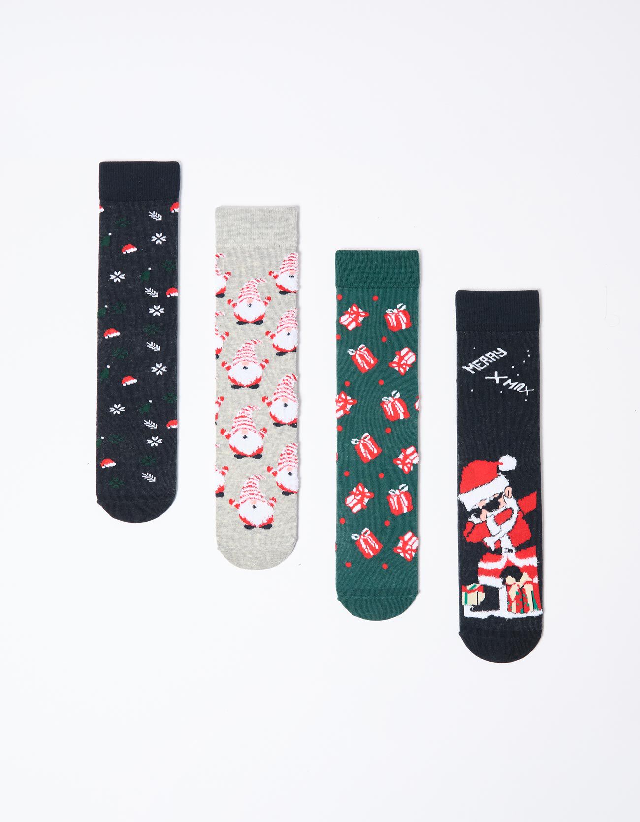Comprar Online Pack 4 Pares de Meias de Natal, Homem, Azul Escuro