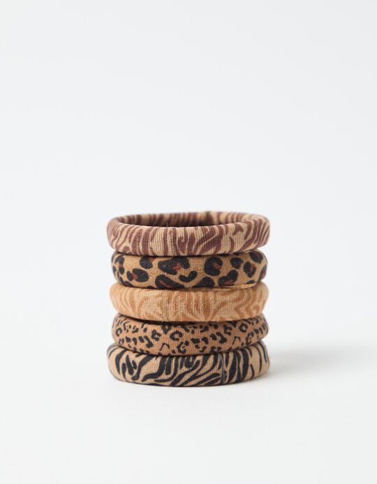 Comprar Online Pack 5 El&aacute;sticos, Mulher, Castanho