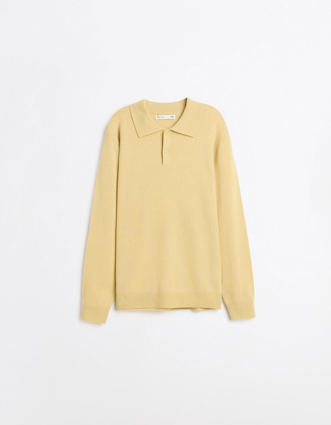 Polo Com Mistura De L&atilde;, Homem, Amarelo