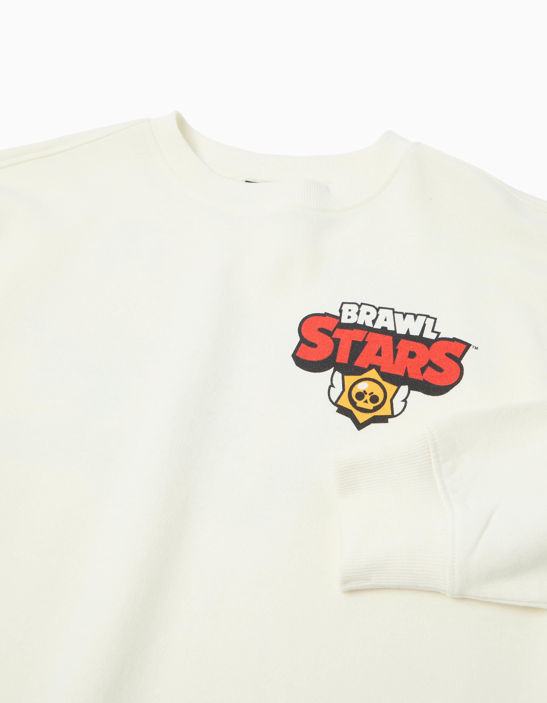 Comprar Online Sweatshirt de Felpa 'Brawl Stars', Menino, Branco