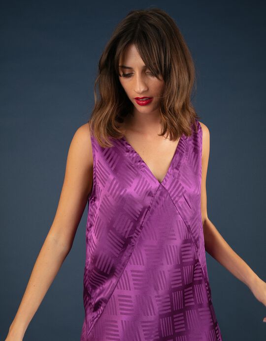 Vestido de al&ccedil;as acetinado