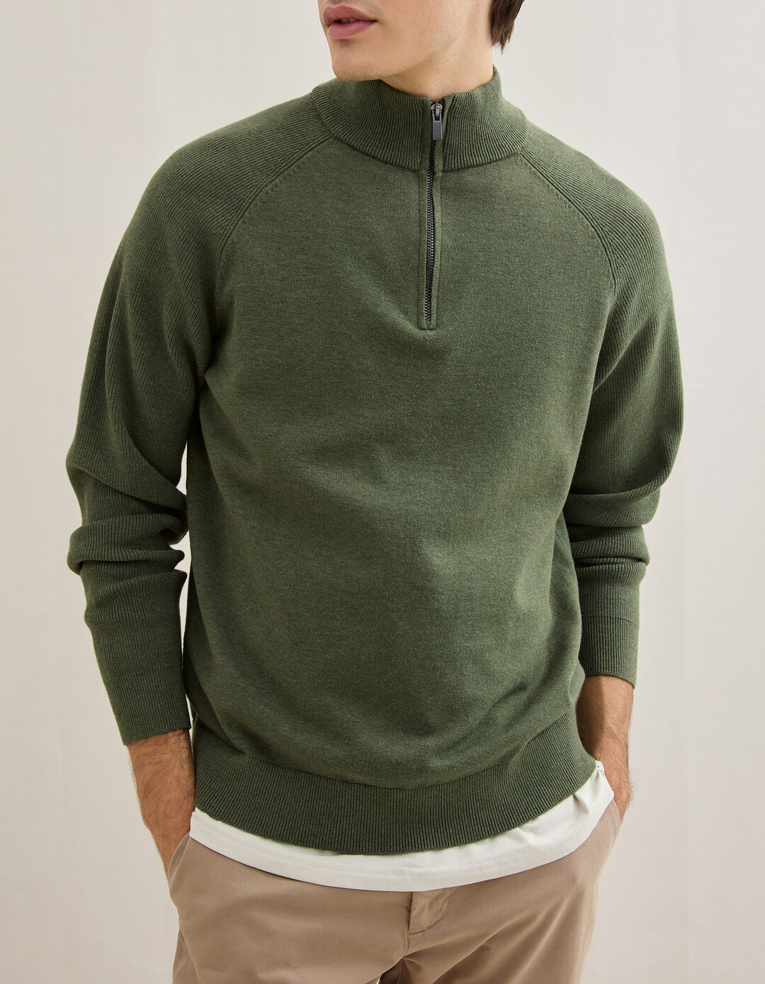 Camisola de Malha, Homem, Verde Escuro