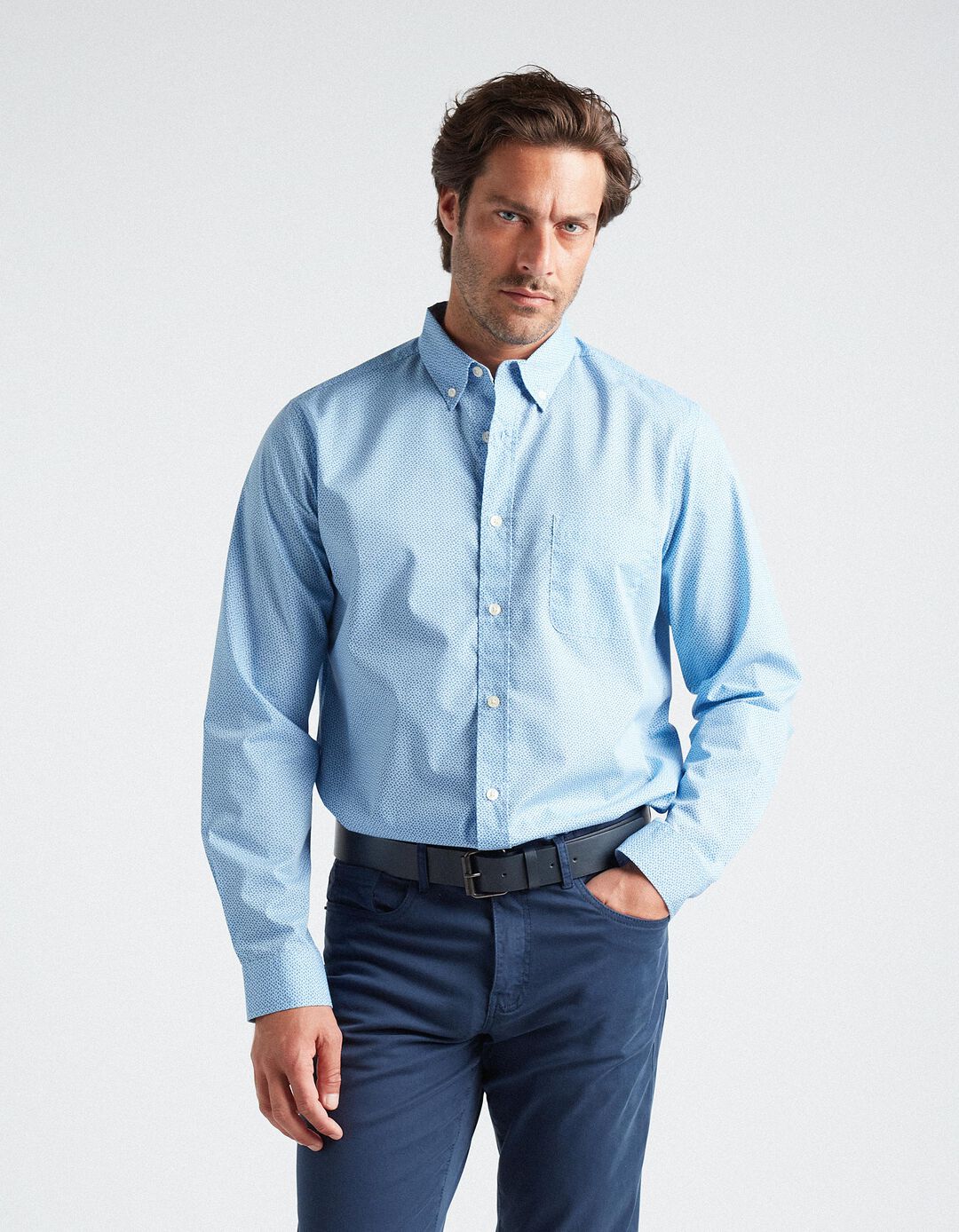 Long Sleeve Shirt, Men, Light Blue