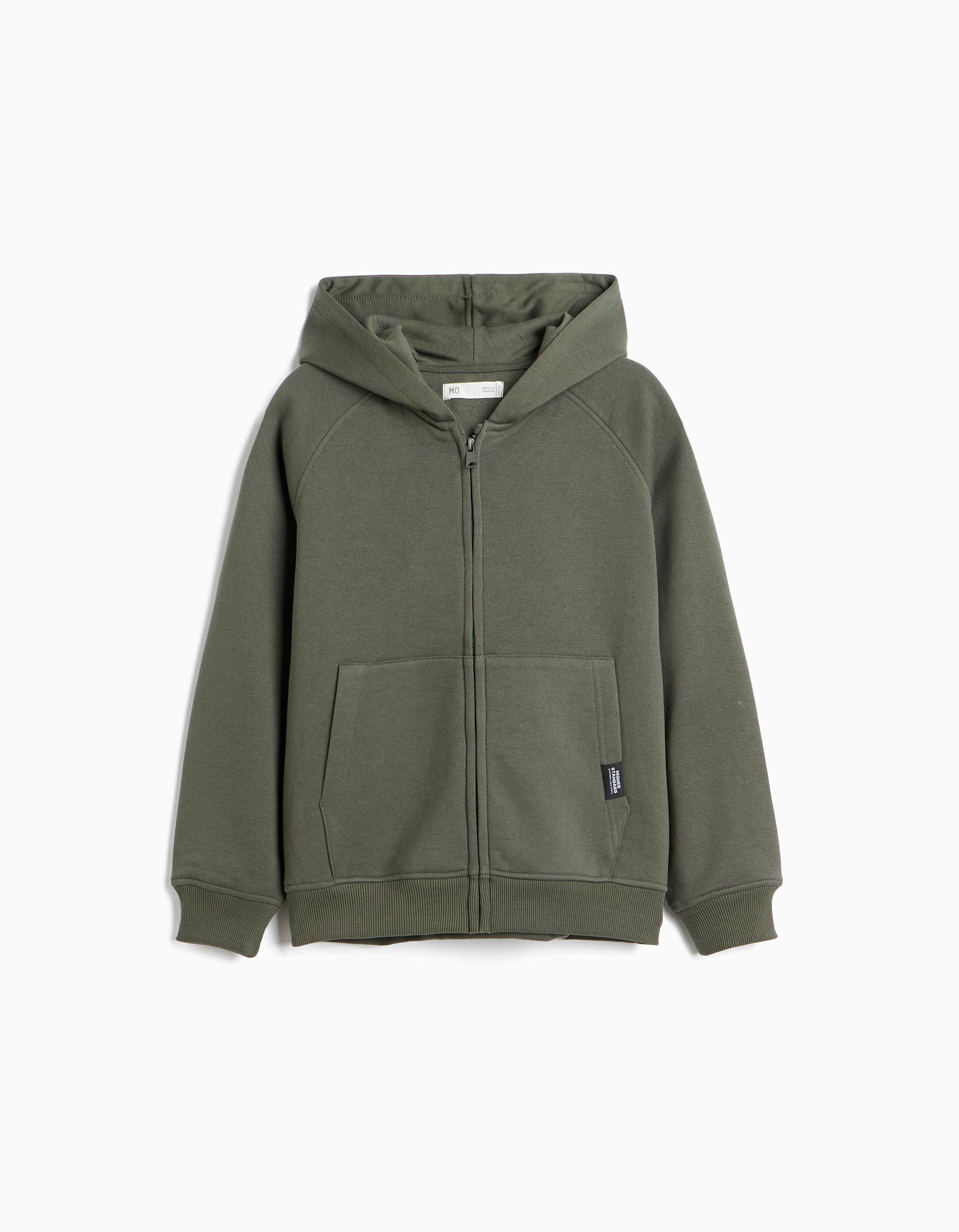 Comprar Online Casaco De Felpa Com Capuz, Menino, Verde Escuro