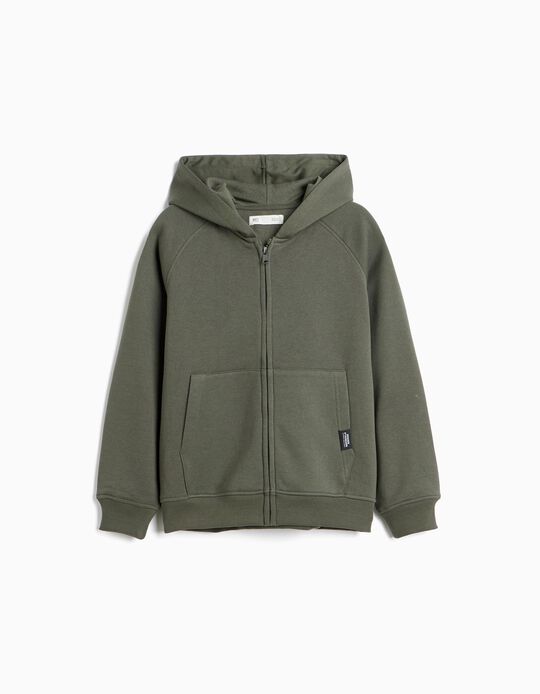 Comprar Online Casaco De Felpa Com Capuz, Menino, Verde Escuro