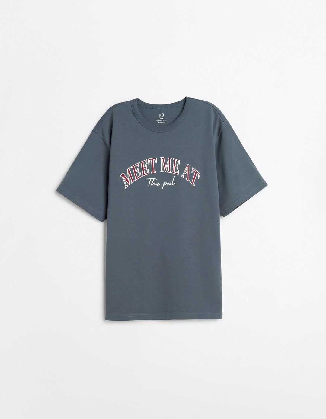 T-shirt Heavy Jersey Bordado, Homem, Azul Escuro