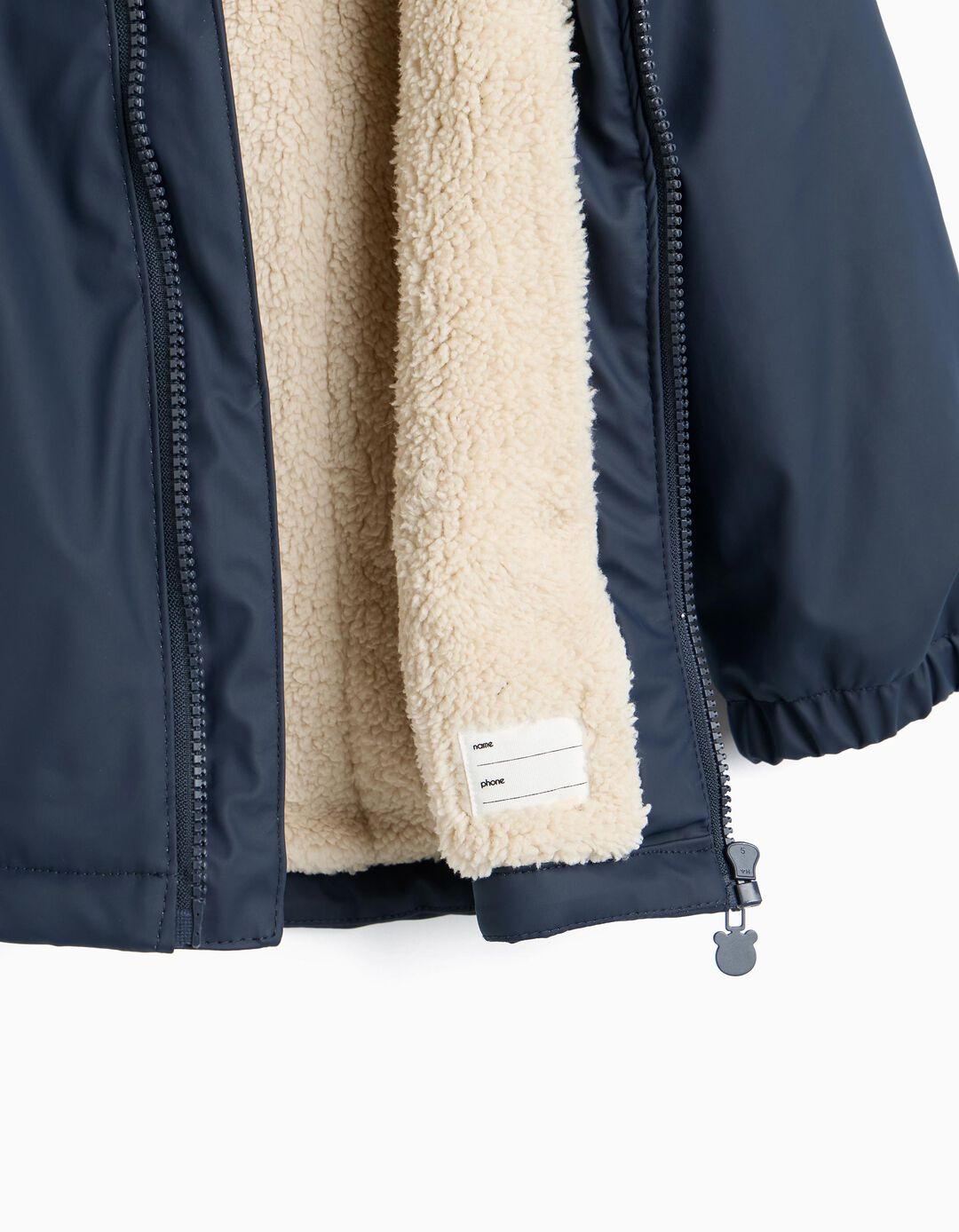 Parka Com Forro Sherpa, Menino, Azul Escuro