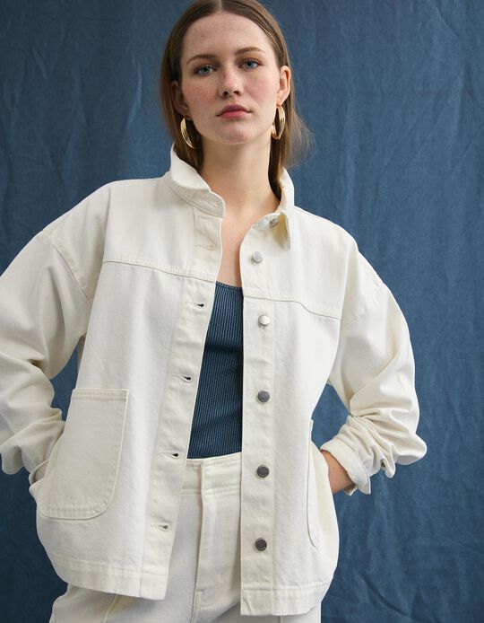 Comprar Online Casaco de Ganga, Mulher, Cru