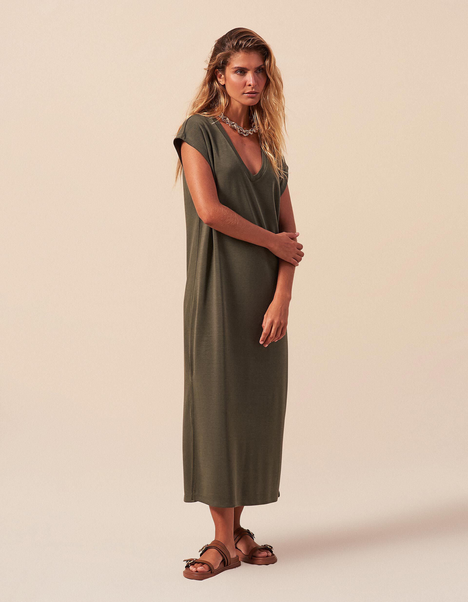 Comprar Online Vestido Midi, Mulher, Verde