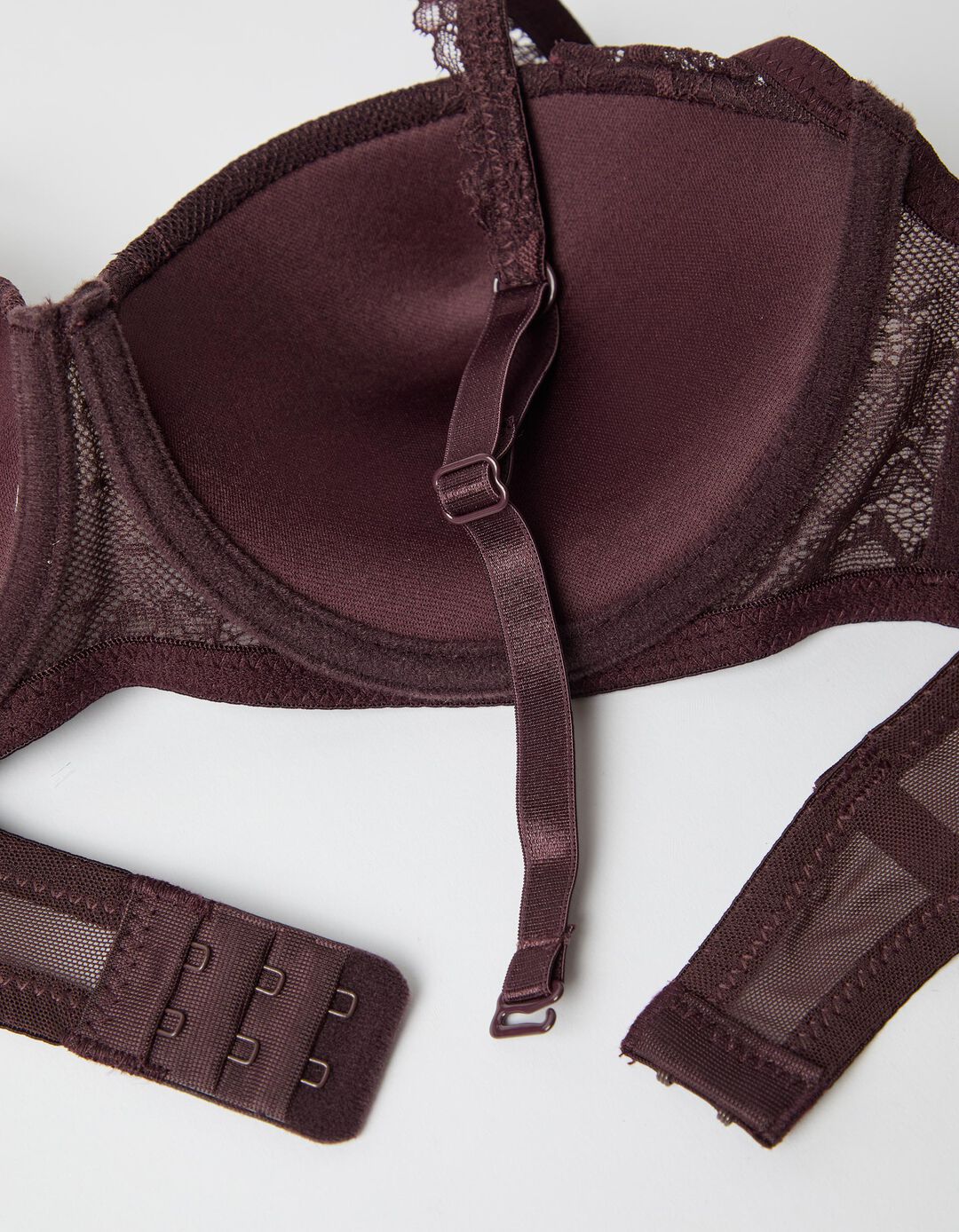 Soutien Push-Up, Mulher, Vermelho Escuro