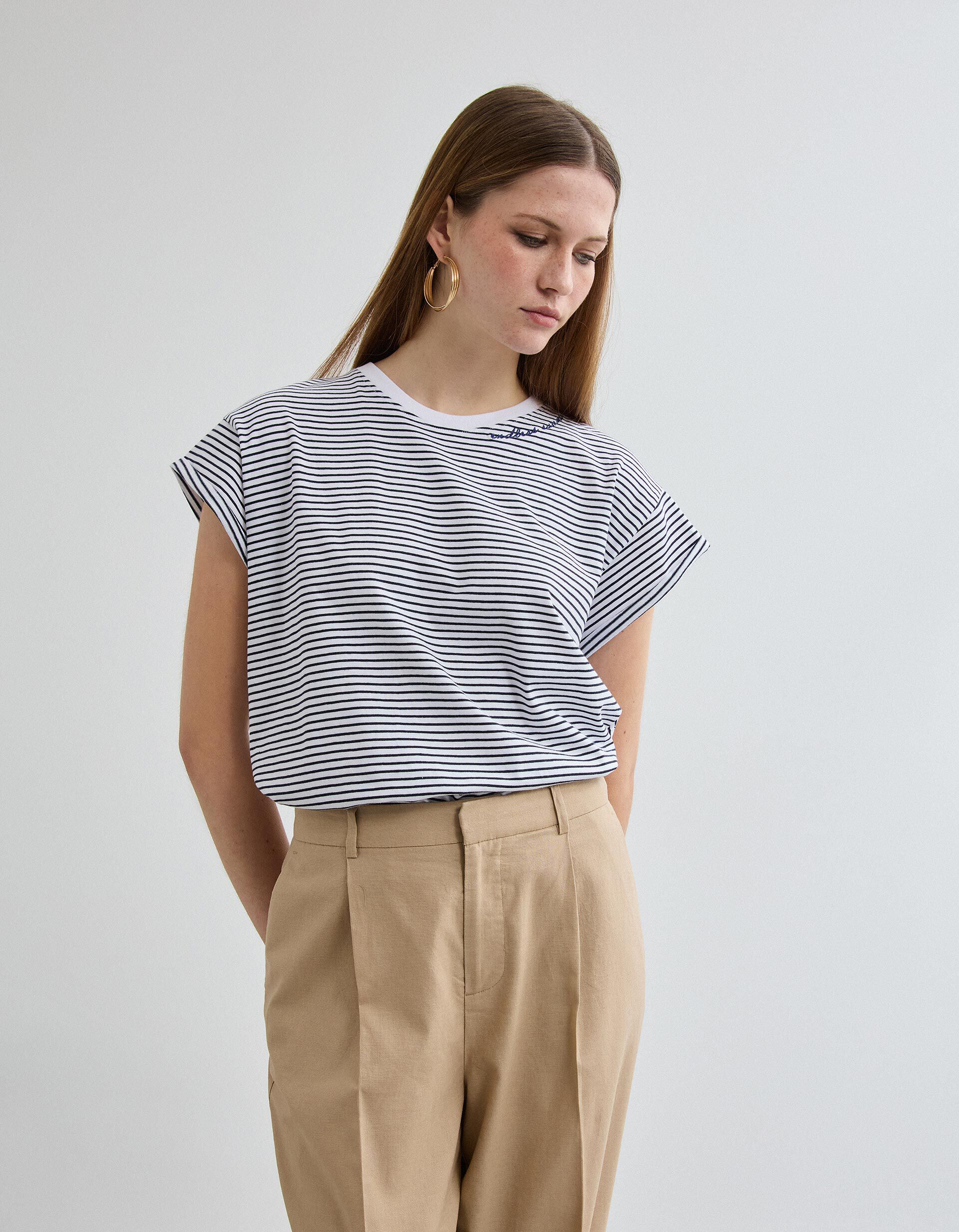 Comprar Online T-shirt Bordado, Mulher, Azul