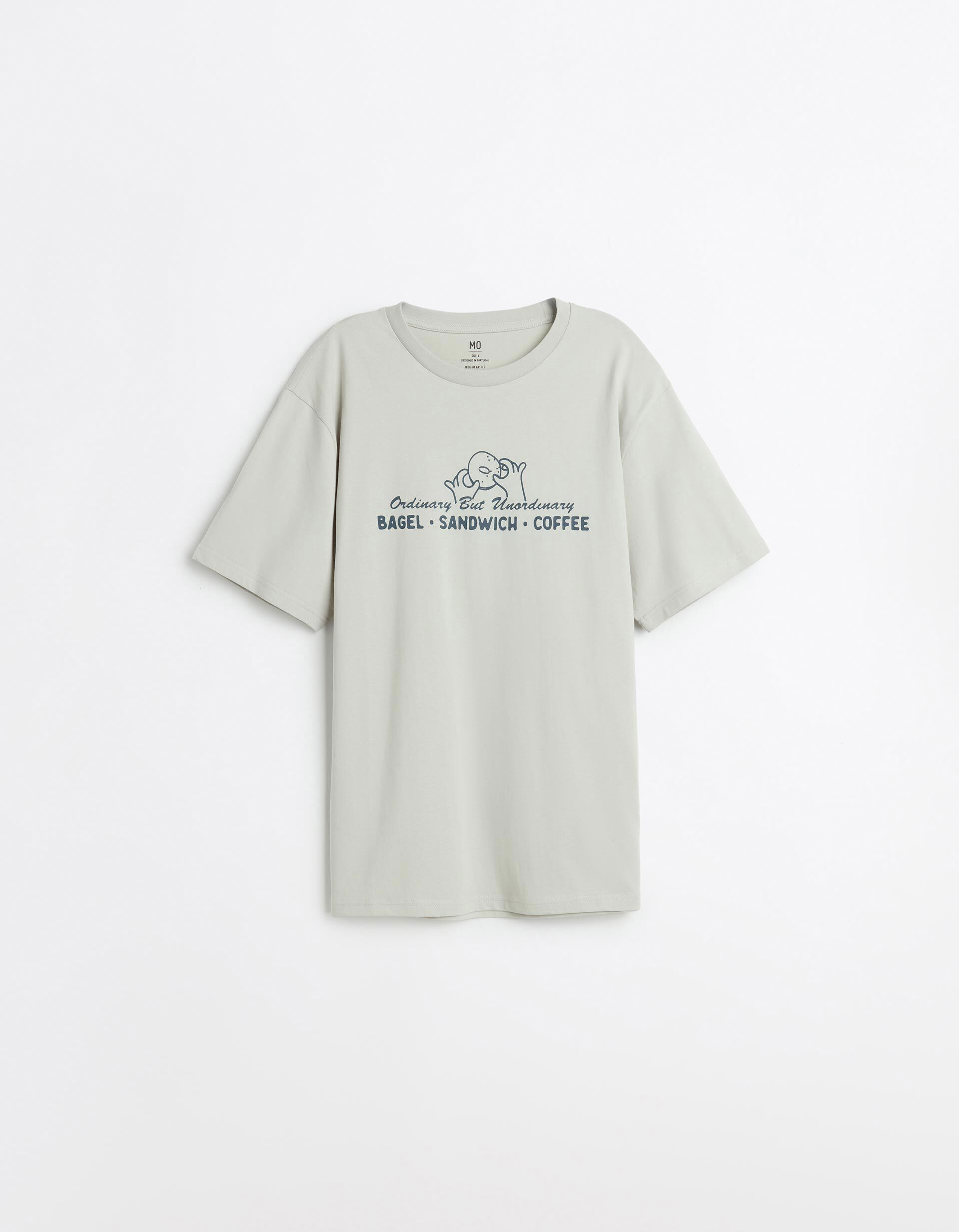 Comprar Online T-shirt Jersey Estampado, Homem, Cinzento