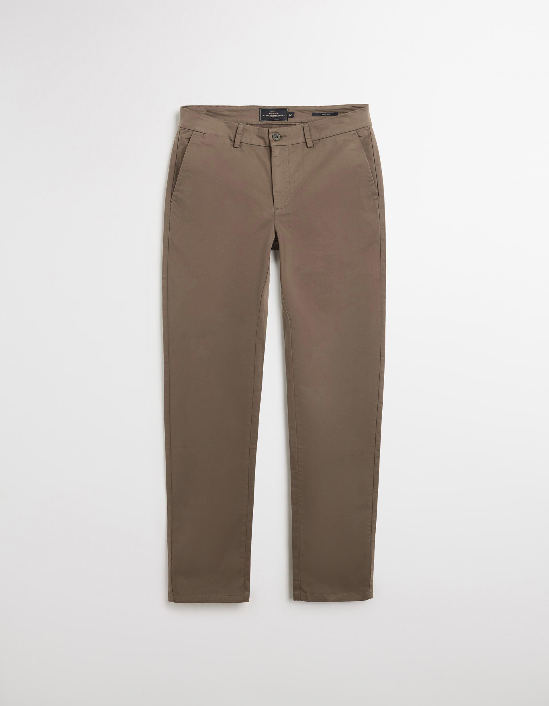 Comprar Online Cal&ccedil;as Chino Slim, Homem, Castanho