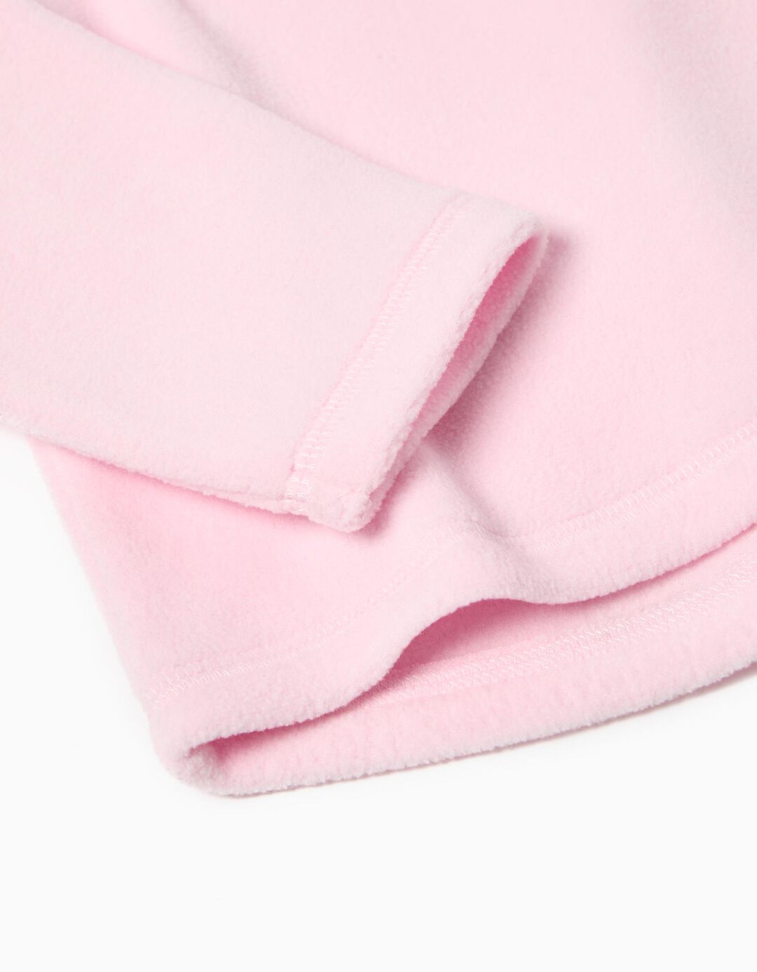 Camisola Polar com Fecho, Menina, Rosa Claro